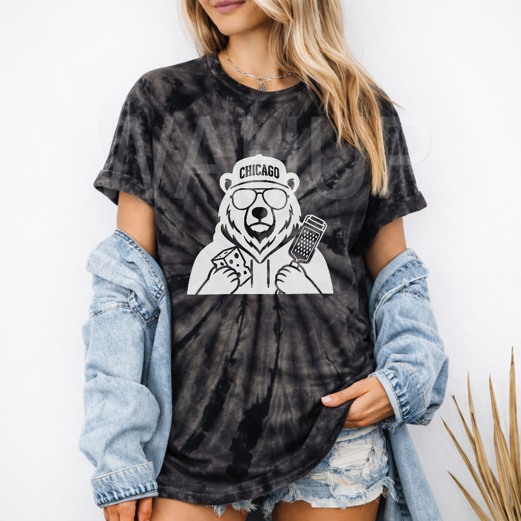 Tie-Dyed Chicago Grater Hat, Chicago football, Cheese Grater S1 T-Shirt