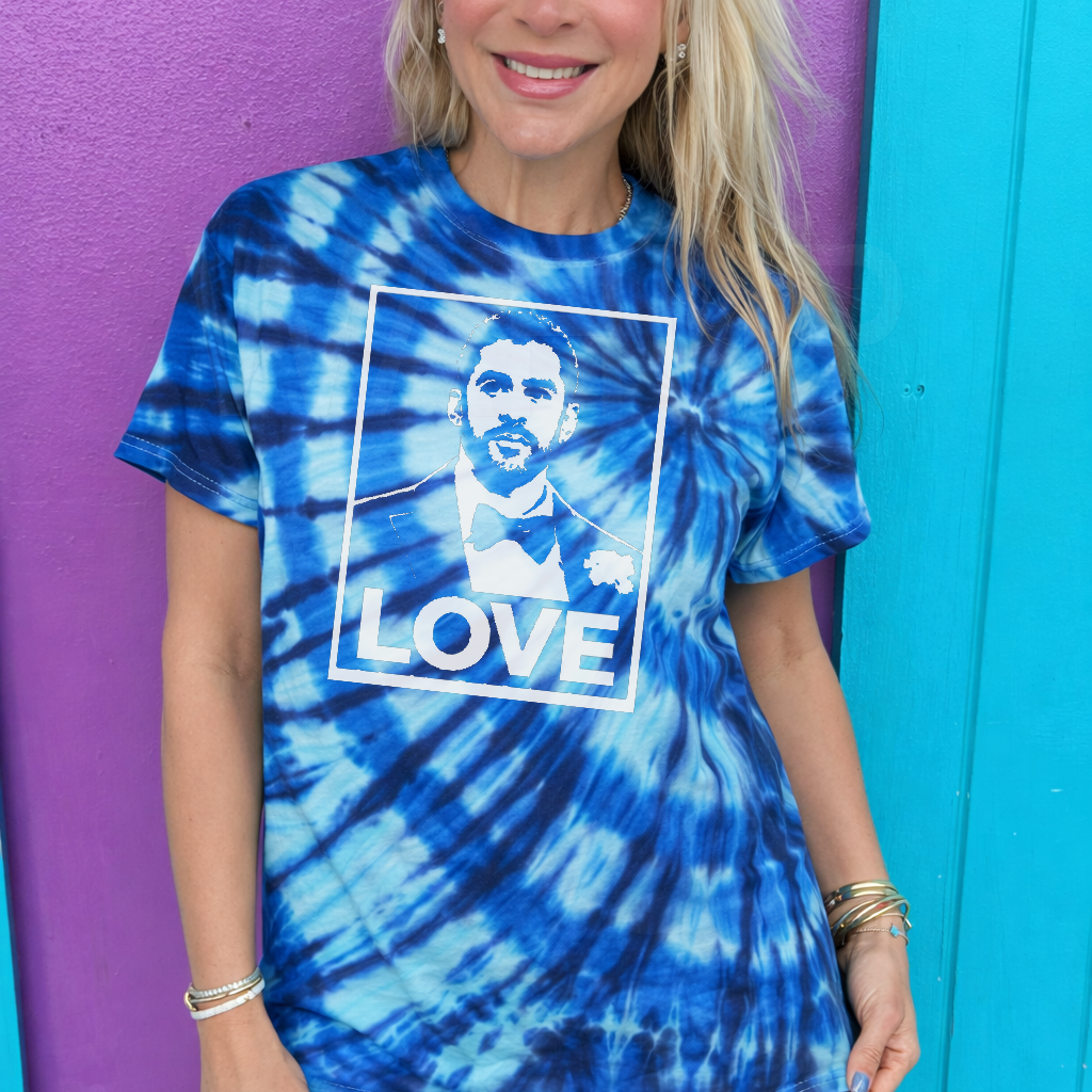 Tie-Dyed Bunny Football, Benito 2026 Halftime Show S1 T-Shirt