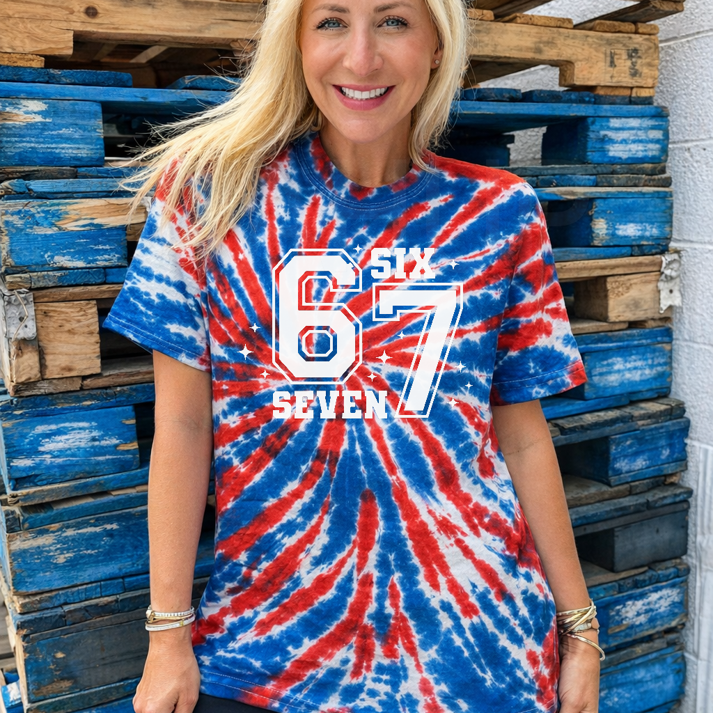 Meet the Tie-Dyed "Six Seven" Meme T‑Shirt: Heavyweight Color, Viral Energy