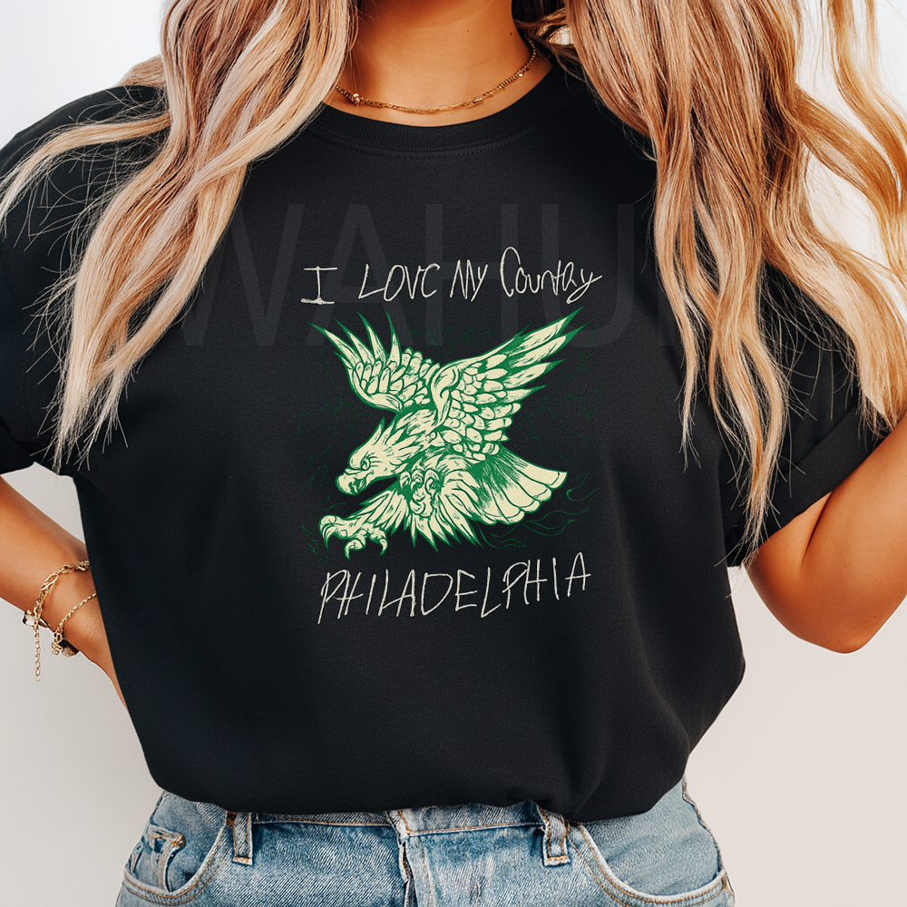 Gildan T-Shirt 5000 I Love My Country Philadelphia S1 Tee