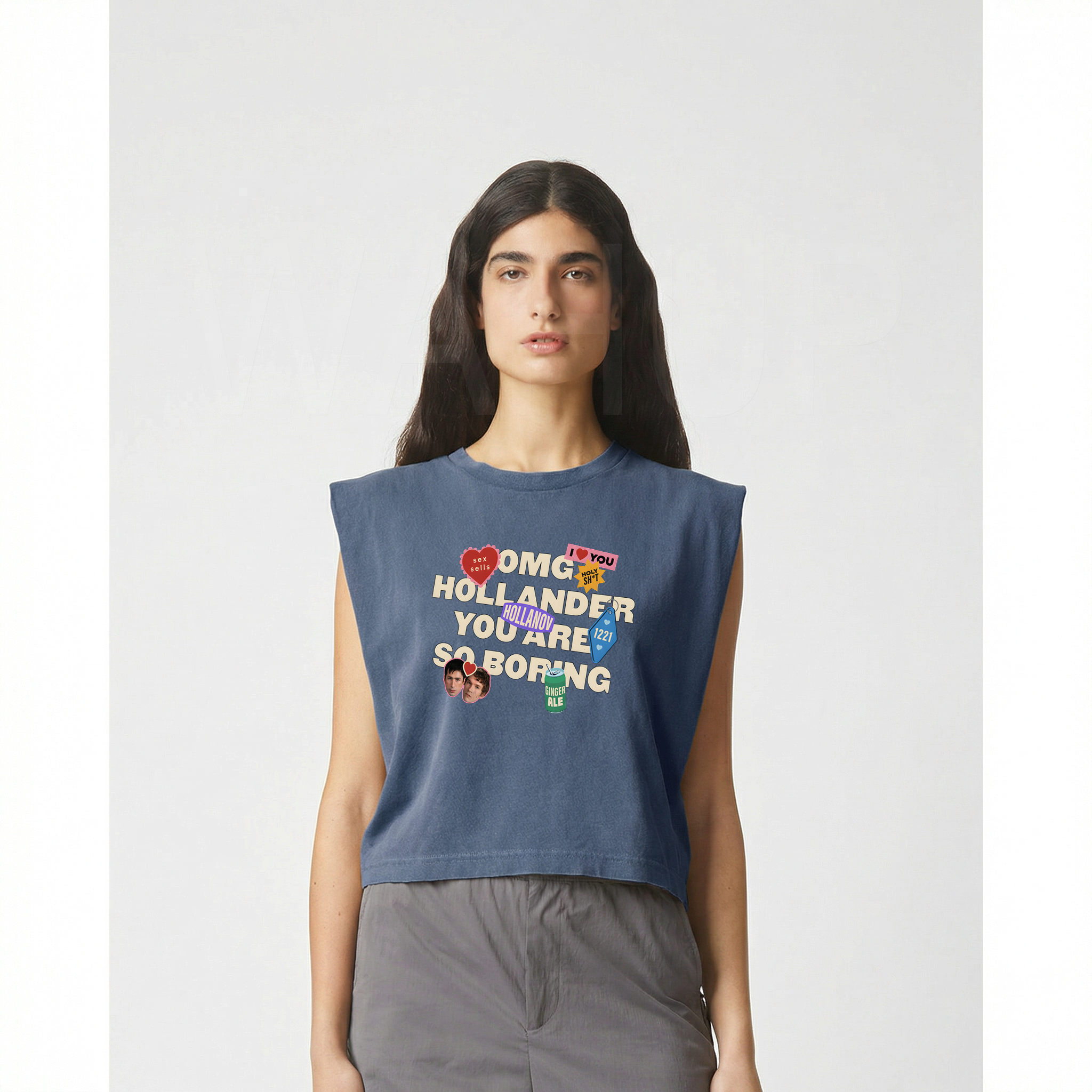 Women's Heavyweight Heated Rivalry, OMG Hollander S1 Muscle Tee American — Vintage-Dyed Power Tee Built to Last