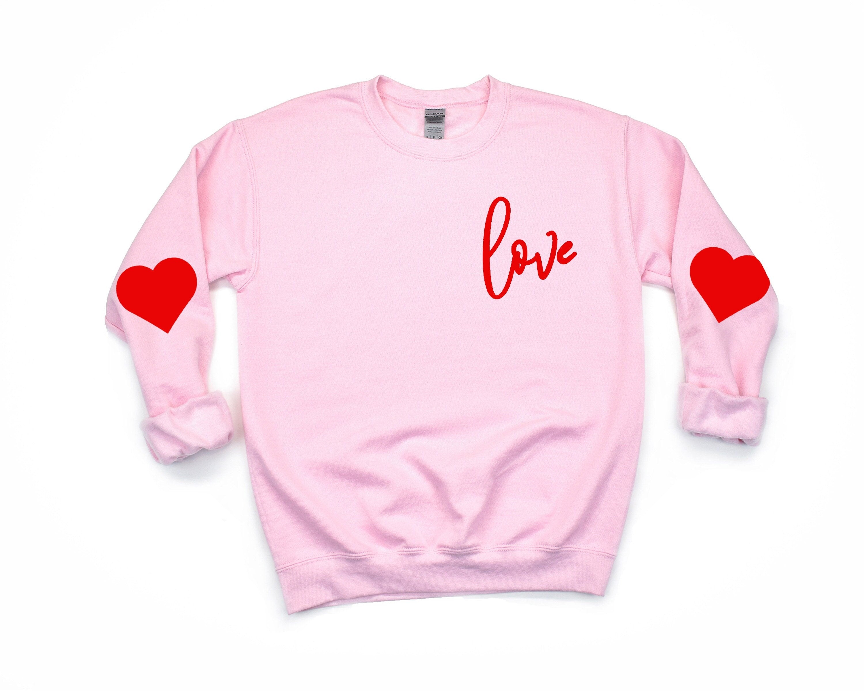 Cute Heart Design Valentine's Day Sweatshirt - Perfect for Teachers and Moms