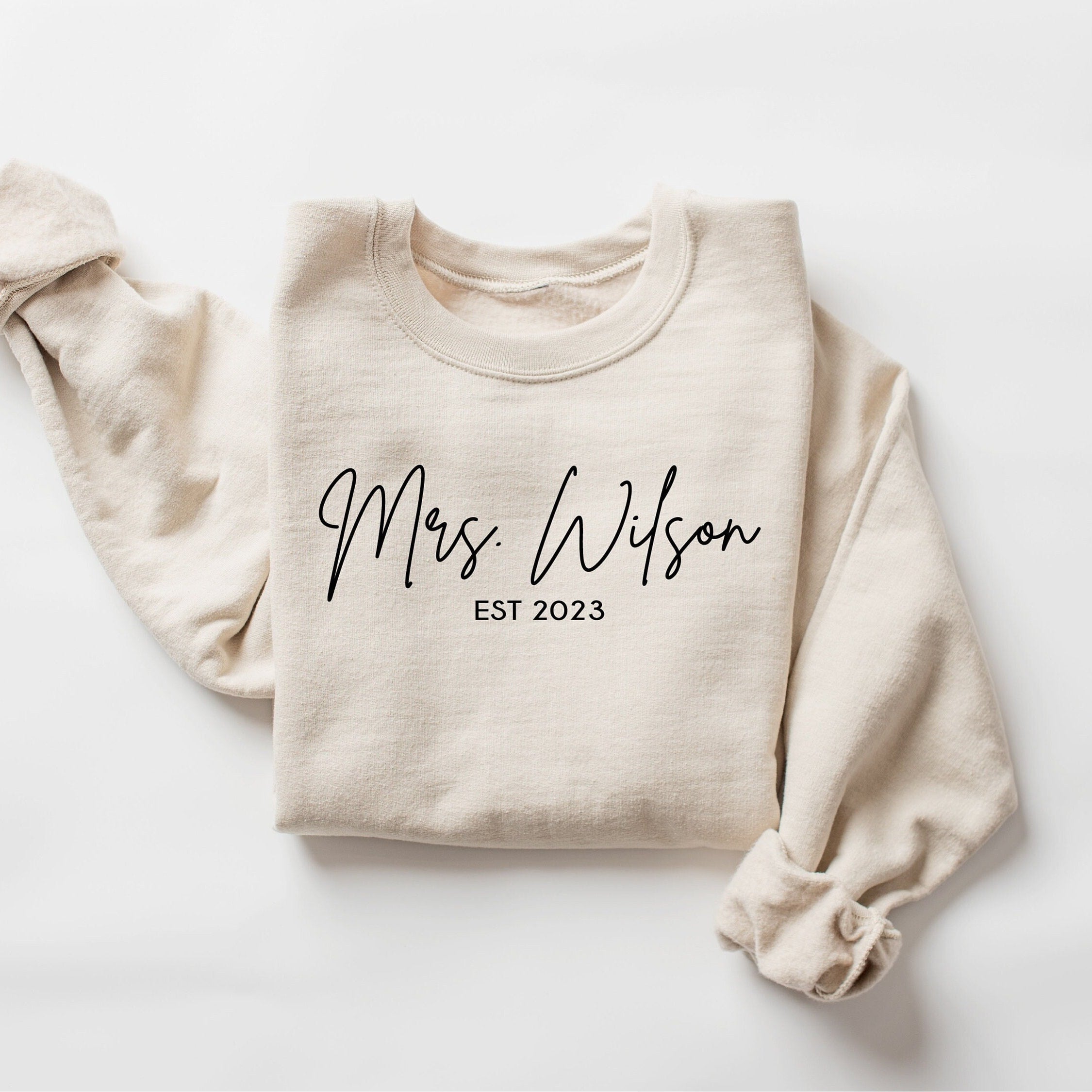 Bride-to-Be Essential: Future Mrs Last Name Sweatshirt