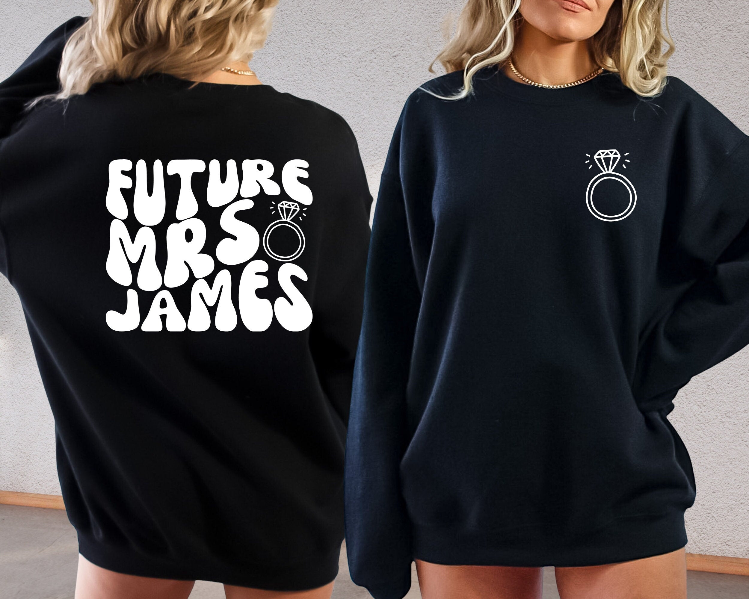 Cozy Fiancé Hoodie - Oversized 'Future Mrs' Sweater for Brides-to-Be - Perfect Engagement Gift
