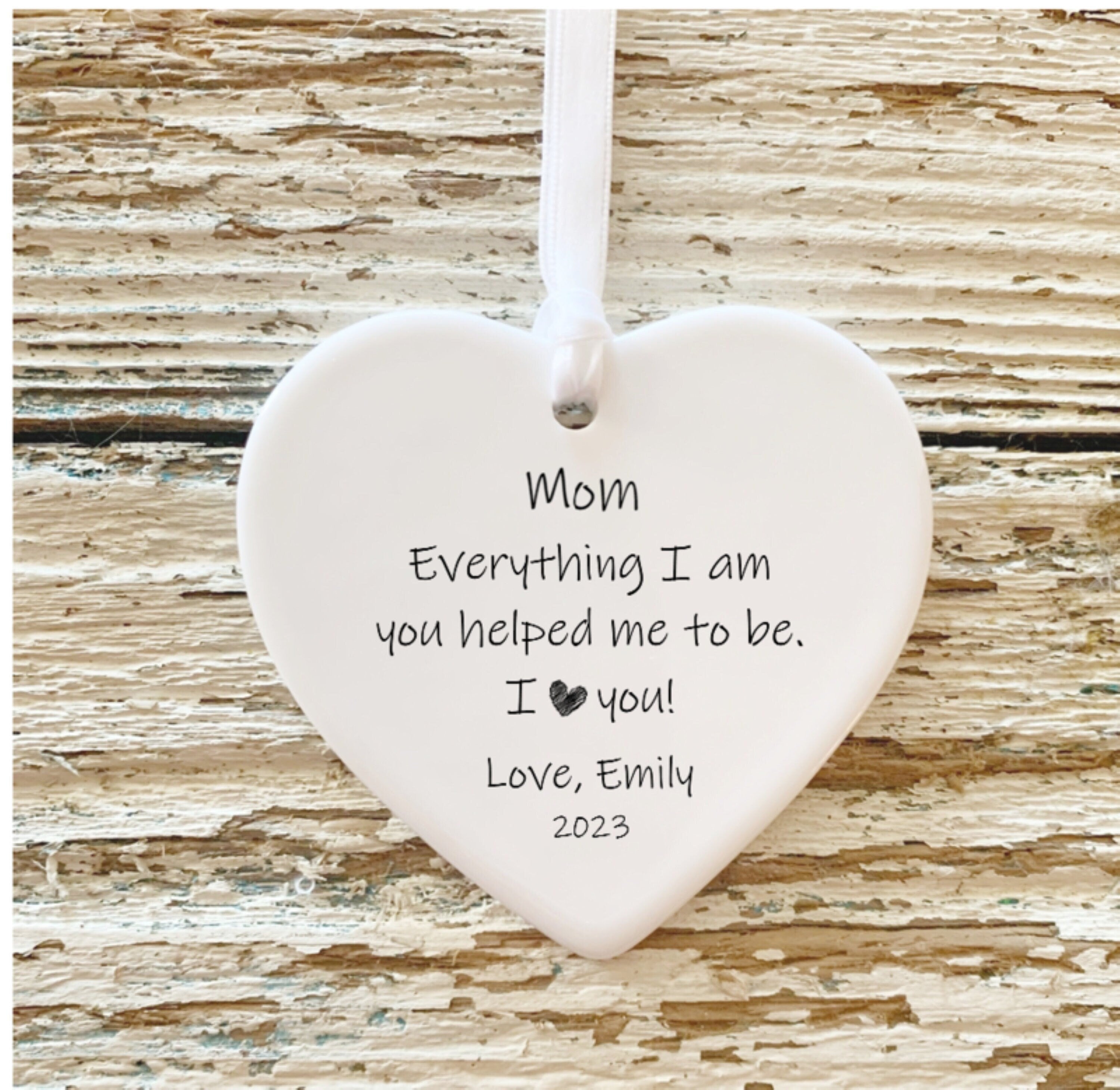 Express Your Love with a Custom Mom Christmas Ornament - Personalized and Heartfelt