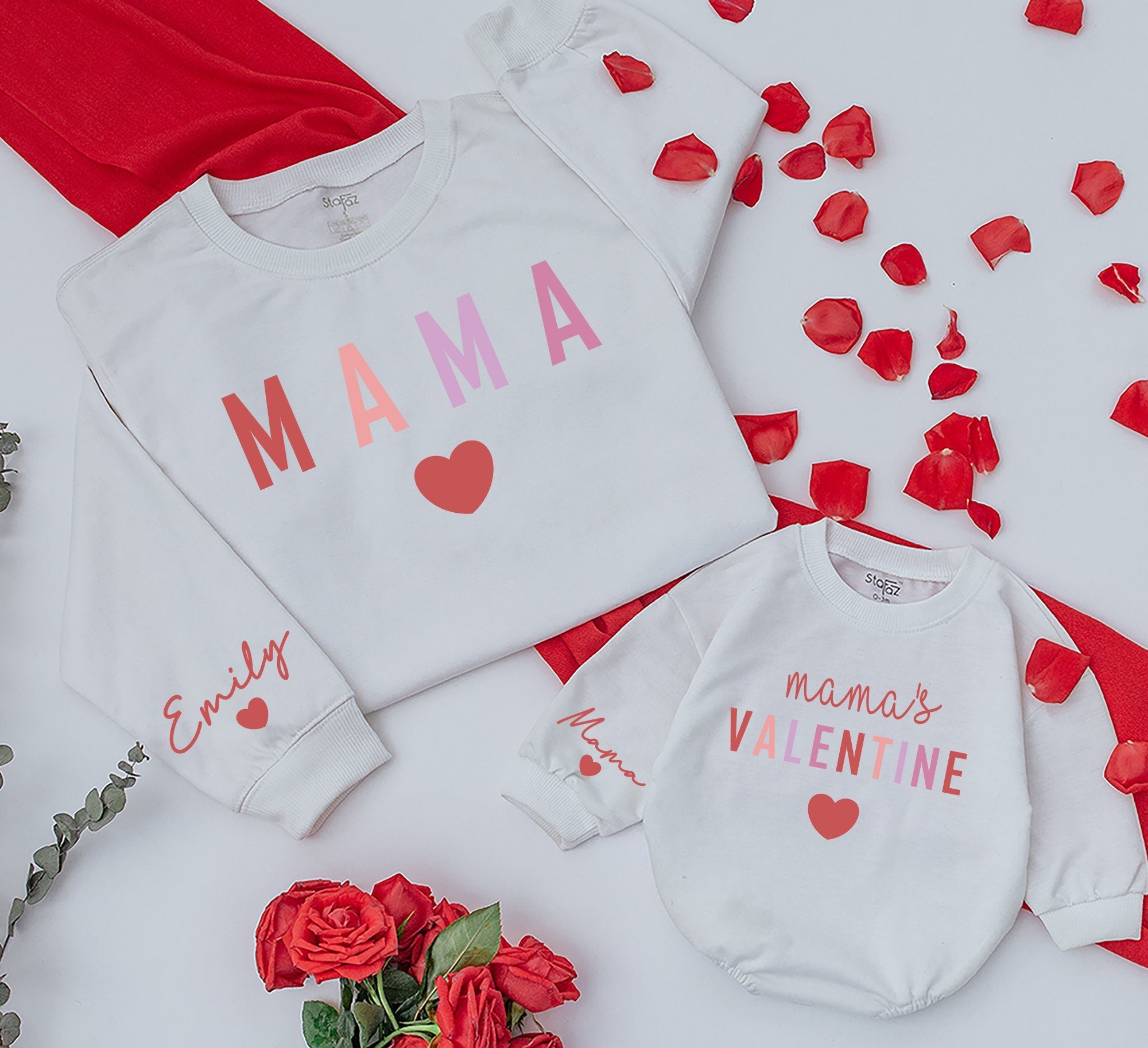 Mom and Baby Valentine's Day Outfit - Cozy Matching Sweatshirts