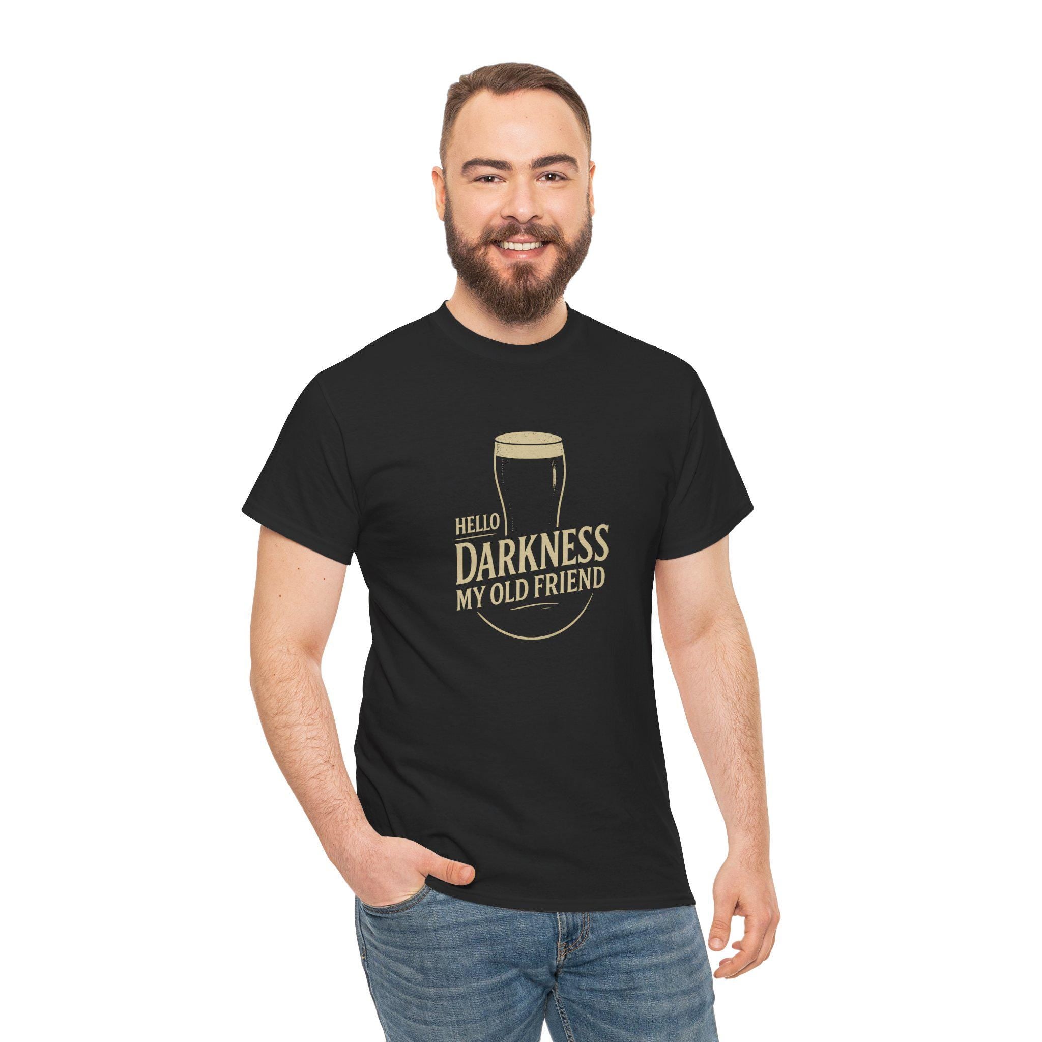 Hello Darkness My Old Friend T‑Shirt: The Stout Lover’s Gildan 5000 Classic You’ll Wear Everywhere