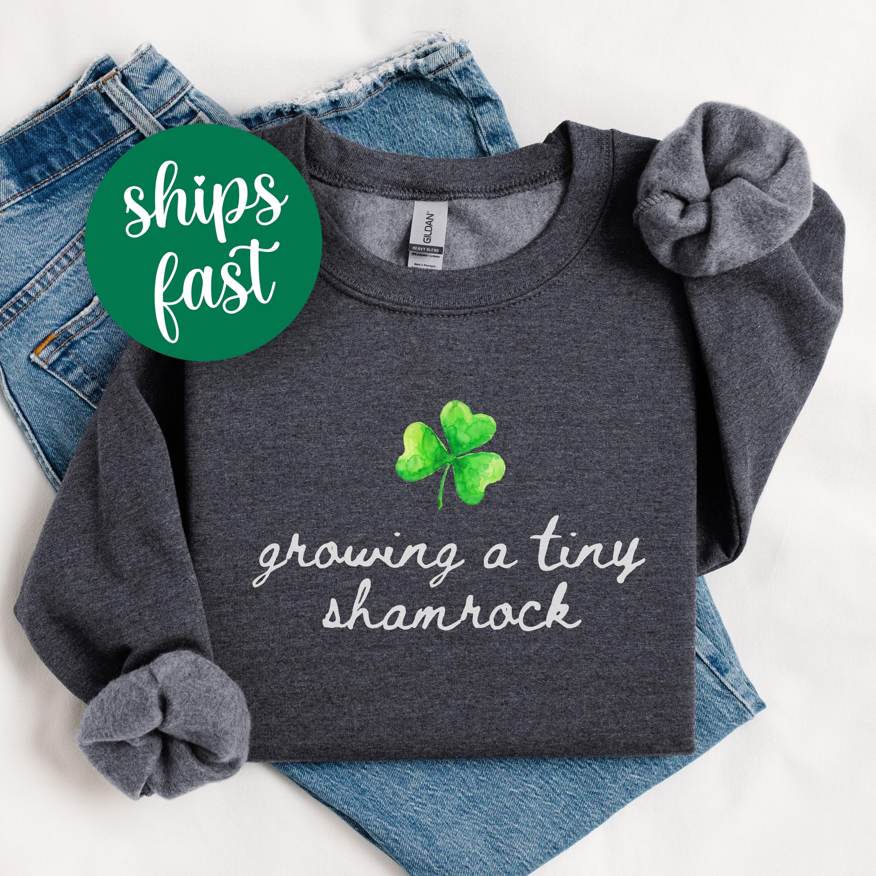 Growing a Tiny Shamrock: The Sweetest St. Patrick’s Day Pregnancy Announcement Sweatshirt