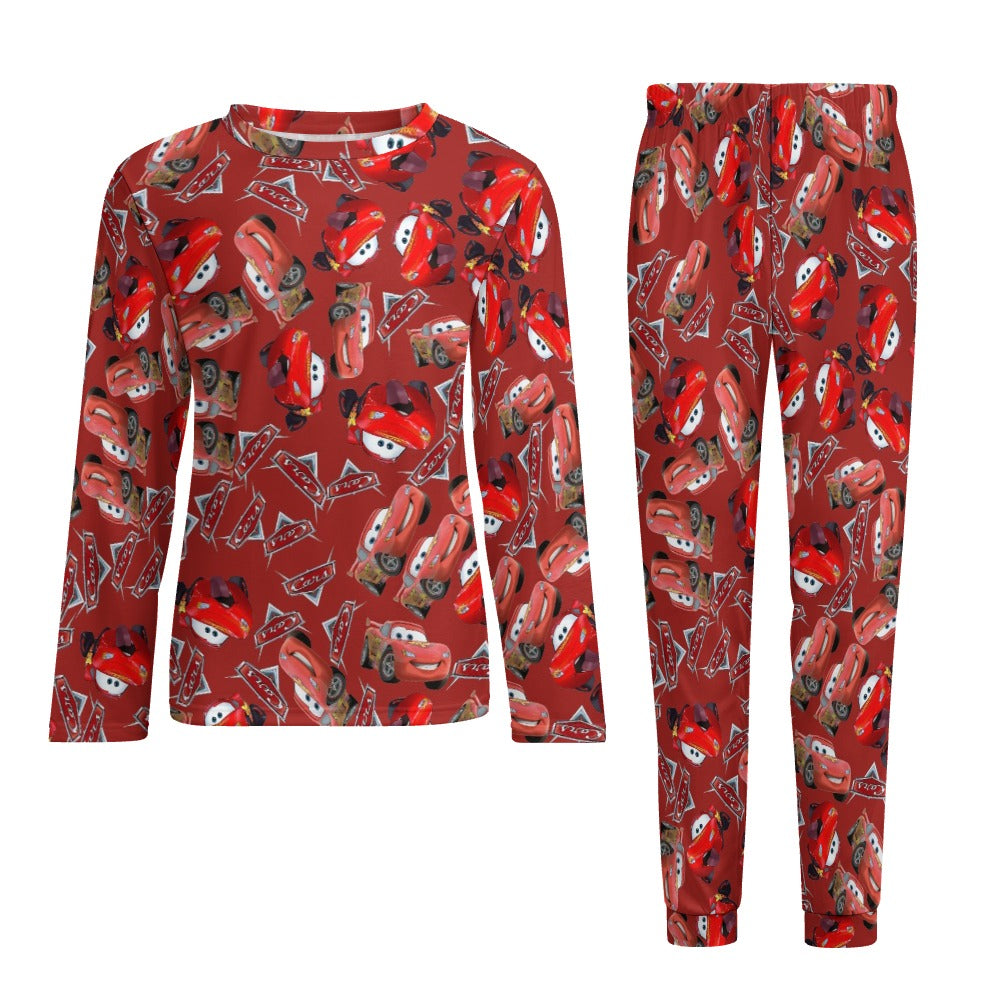 Men's Pajama suit funny mcqueen red