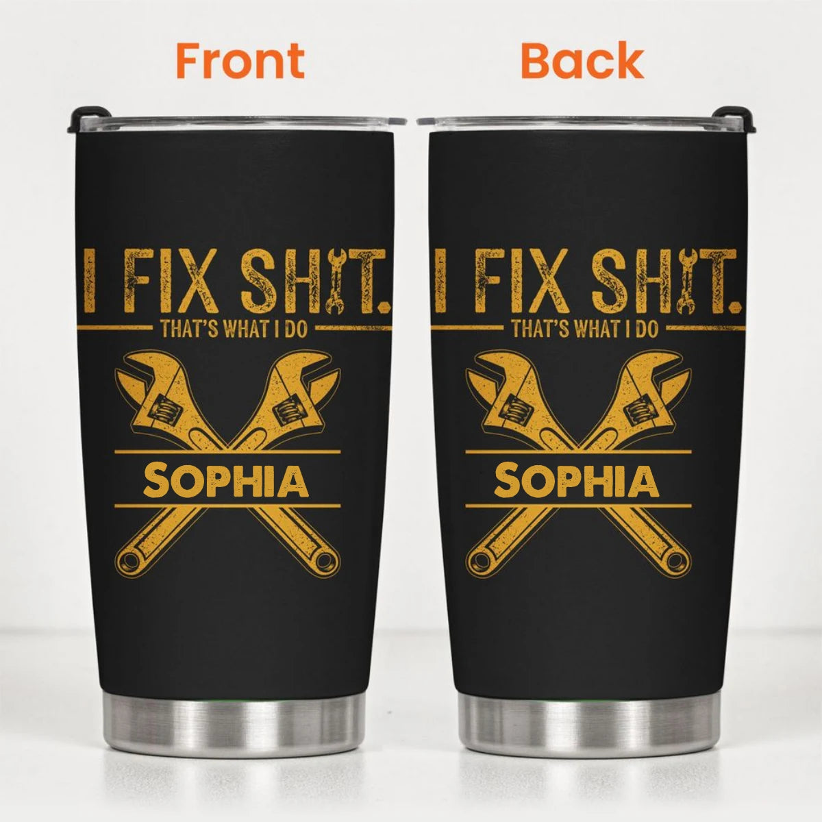 Personalized i fix sh t thats what i do funny gifts for men husband dad grandpa mechanic handyman personalized tumbler mah7lb8by