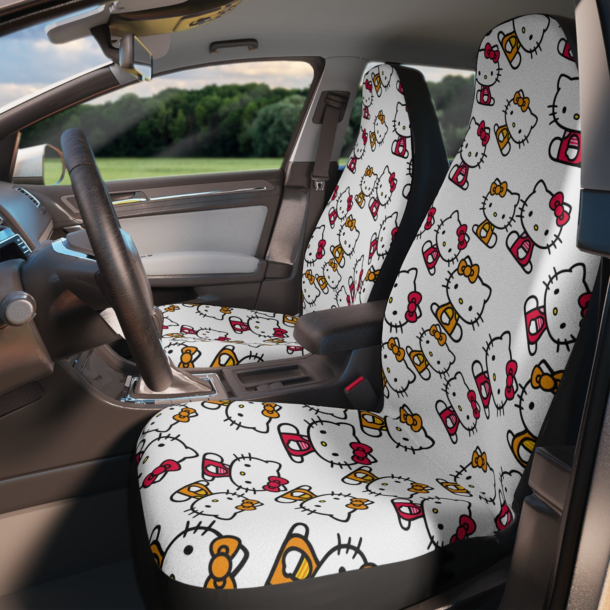 Auto Car Chair Seat Covers kitty two colors