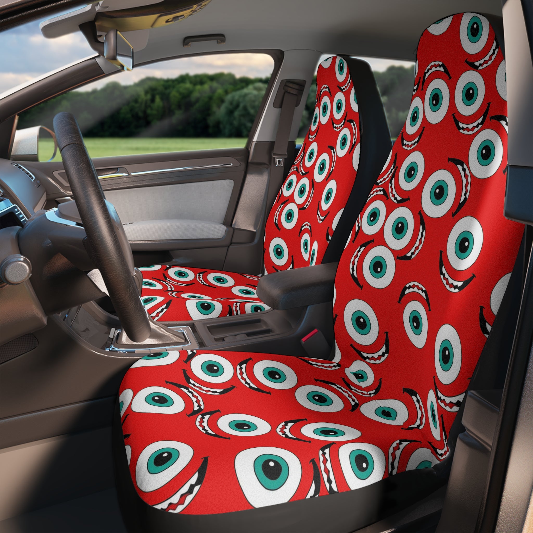 Car seat covers Mike wazowski red