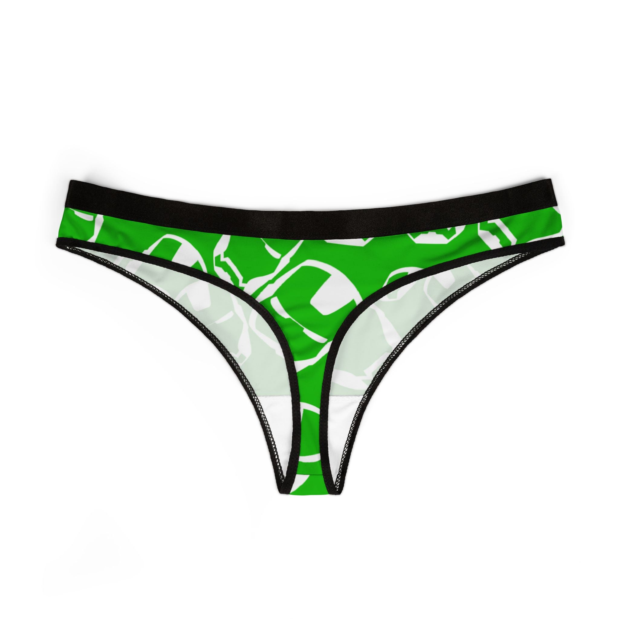 Women's thongs iron man green