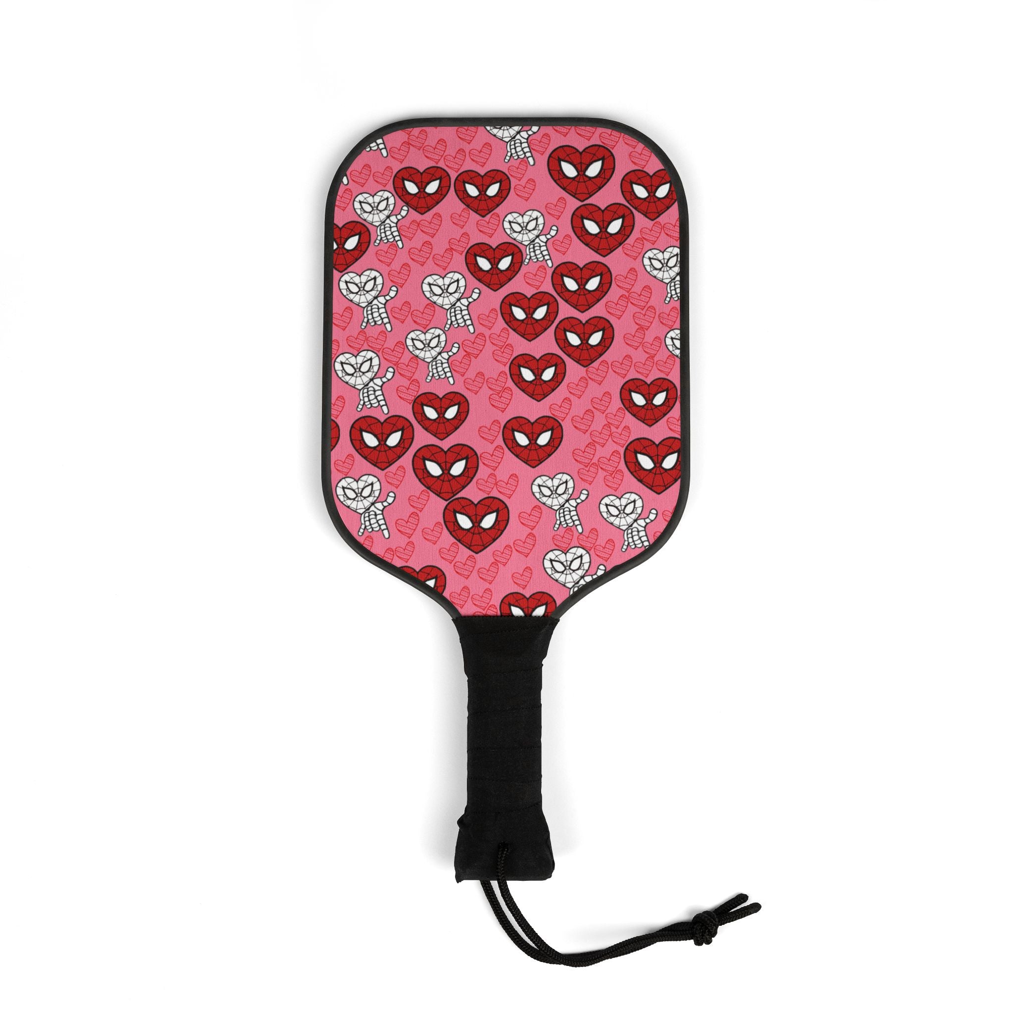 Pickleball kit (2 paddles + 2 balls + transparent bag) spider heart kiss pink