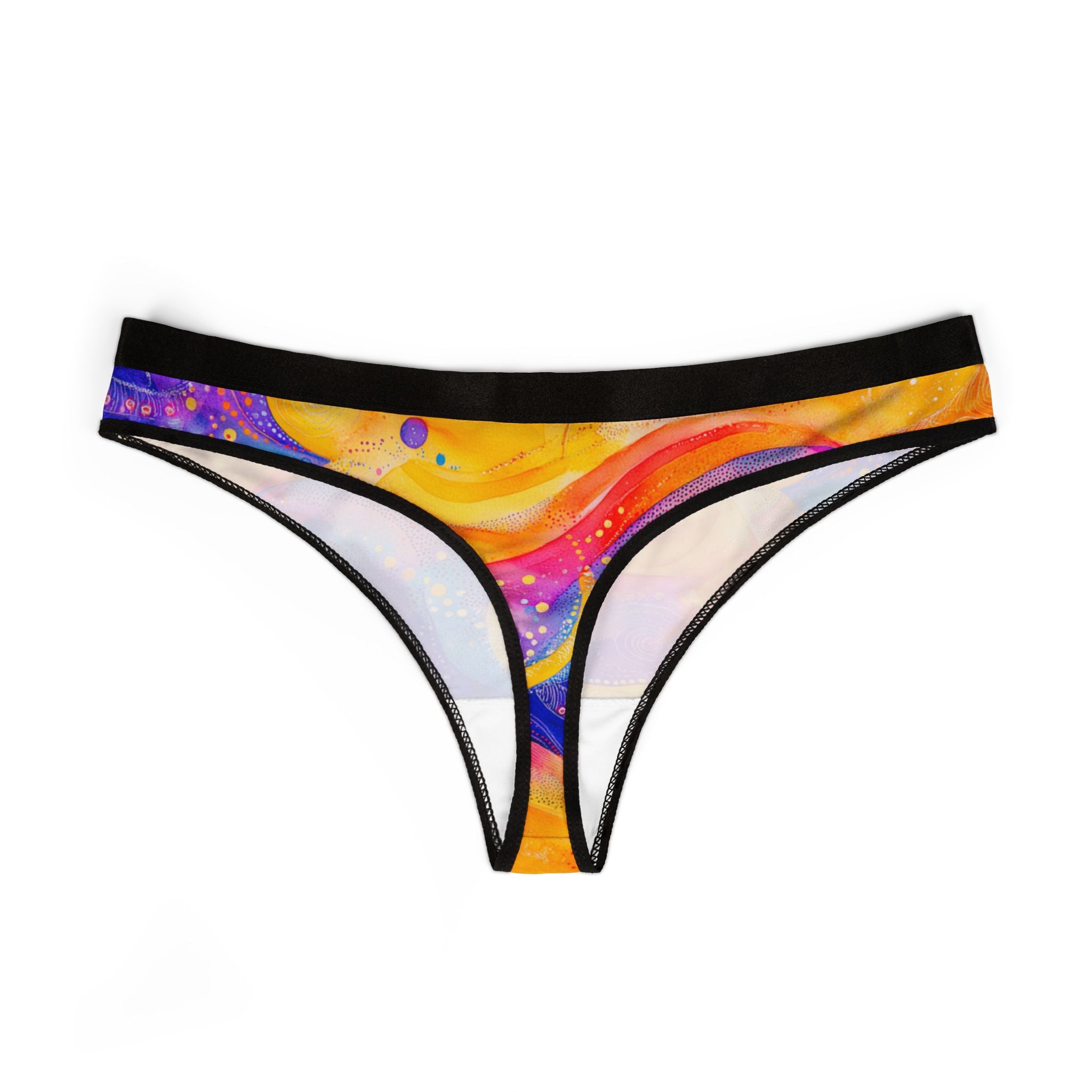 Women's thongs watercolor abstract