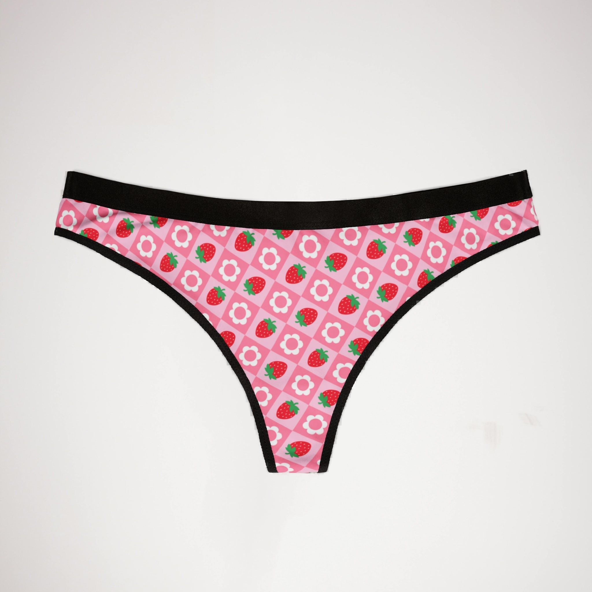Women's thongs strawberry hot daisy