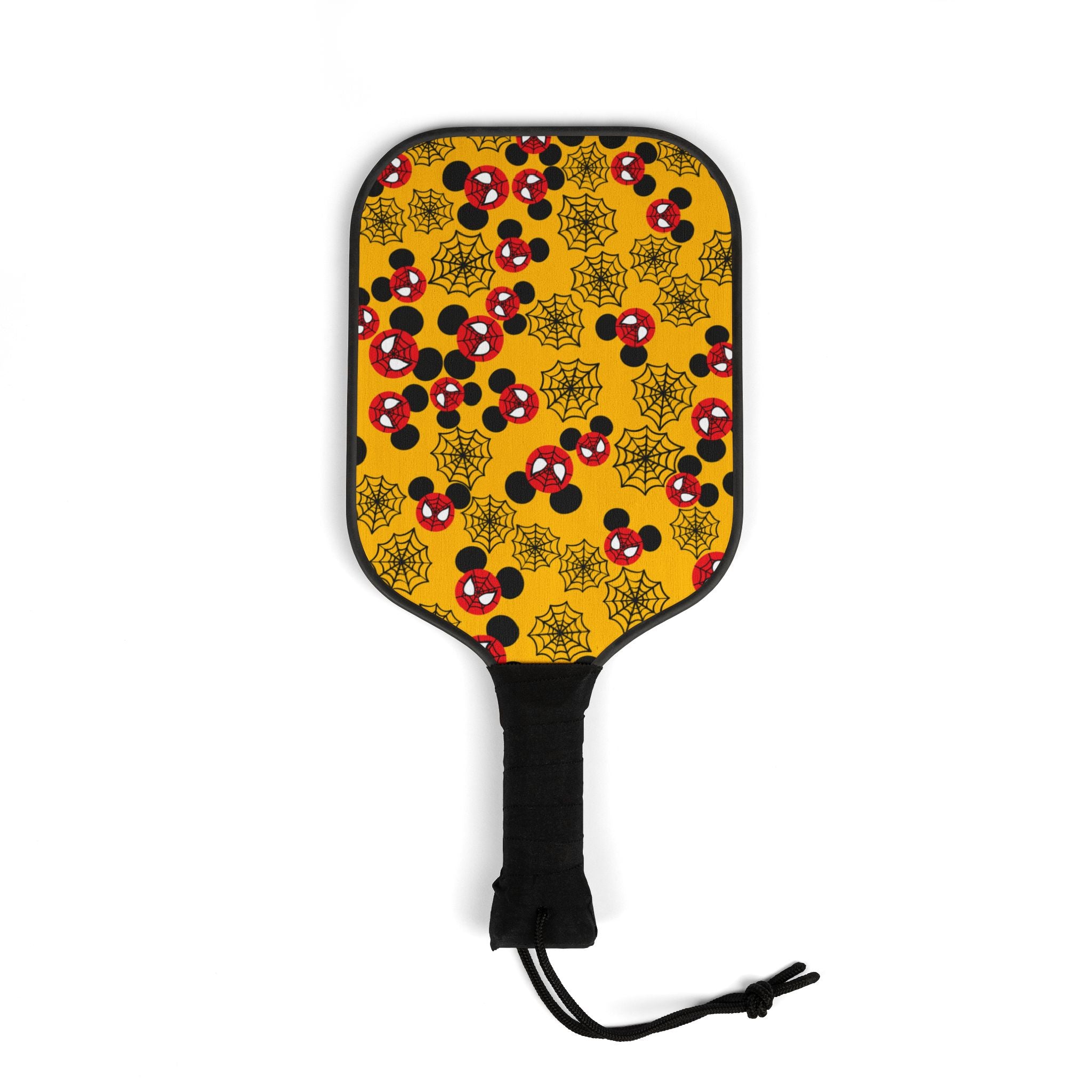 Pickleball kit (2 paddles + 2 balls + transparent bag) spider mickey web yellow