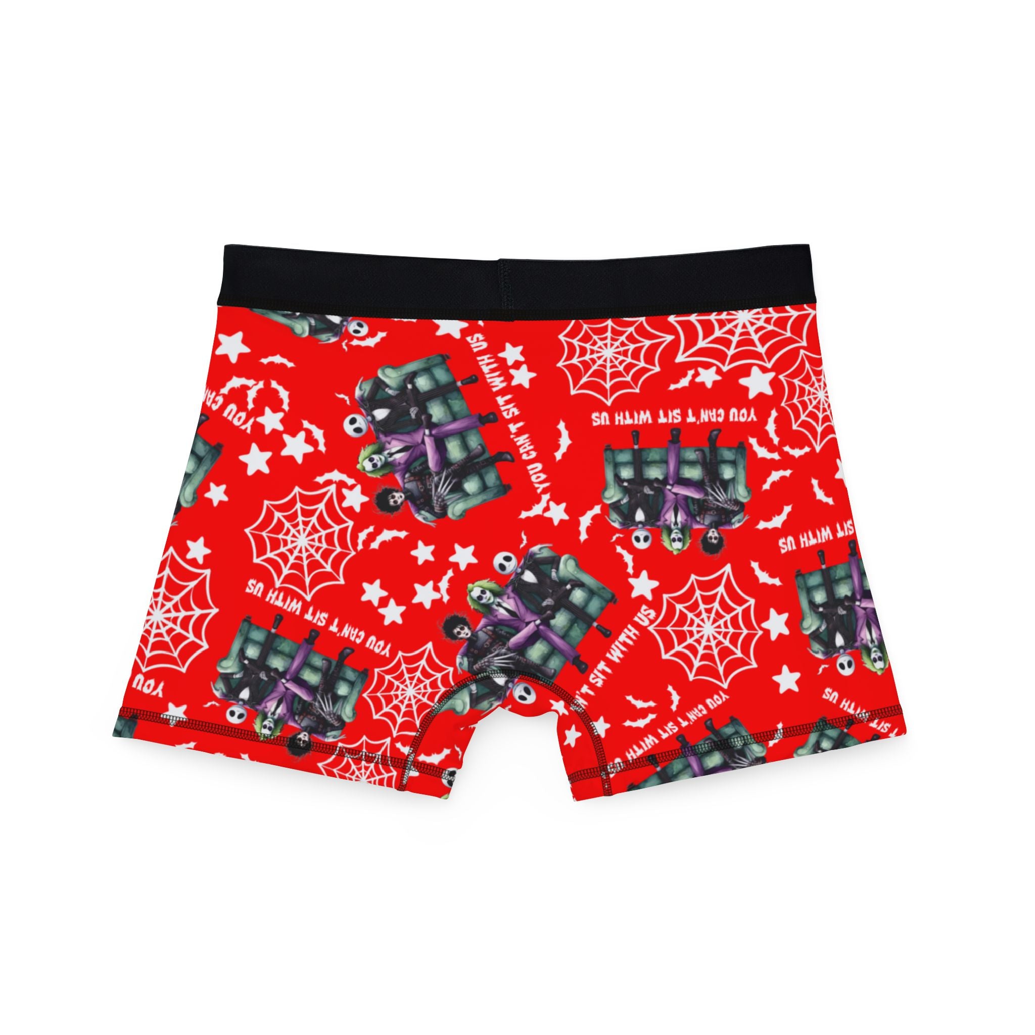 Men's boxers you can't sit with us halloween red