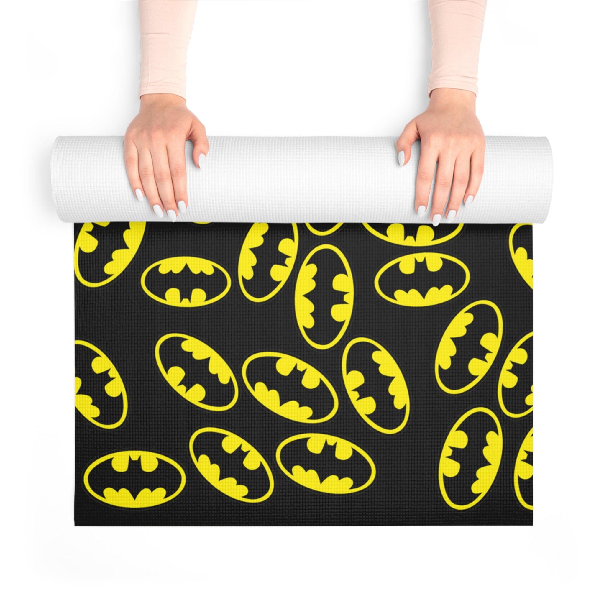 Foam yoga mat batman black