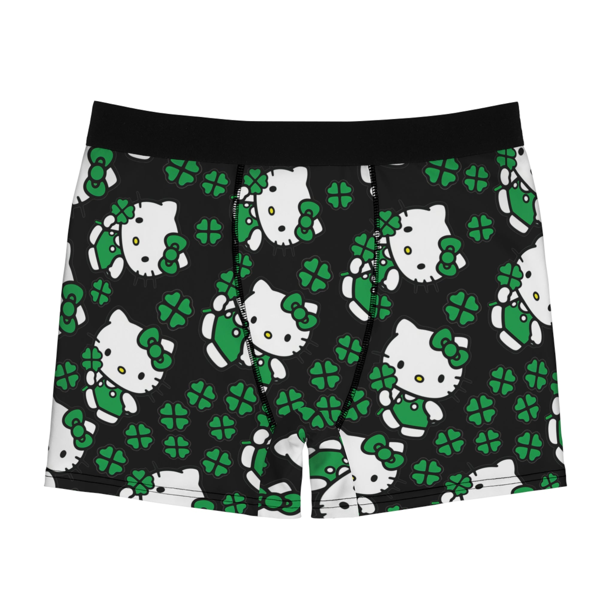 Men's boxer briefs kitty saint patrick lucky black