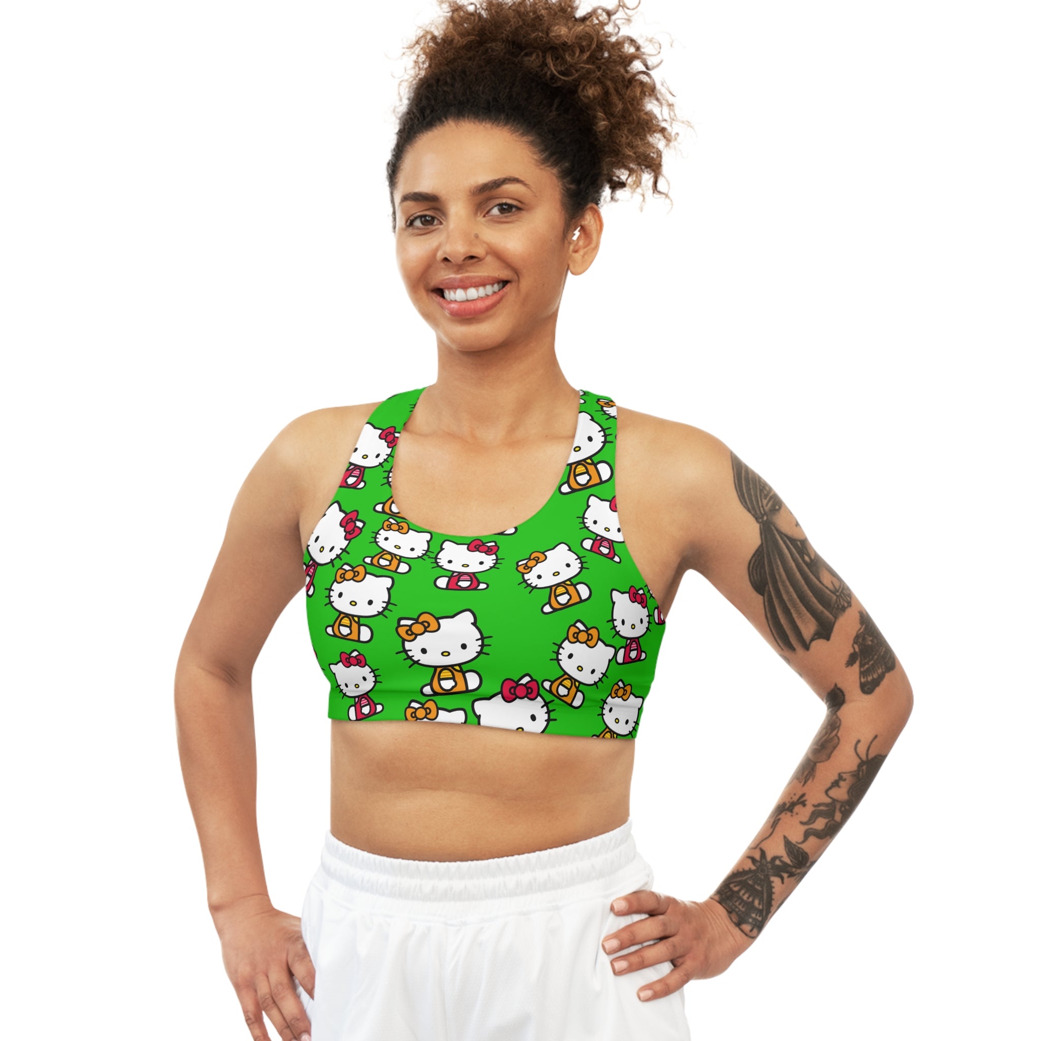 Sports bra kitty two colors green