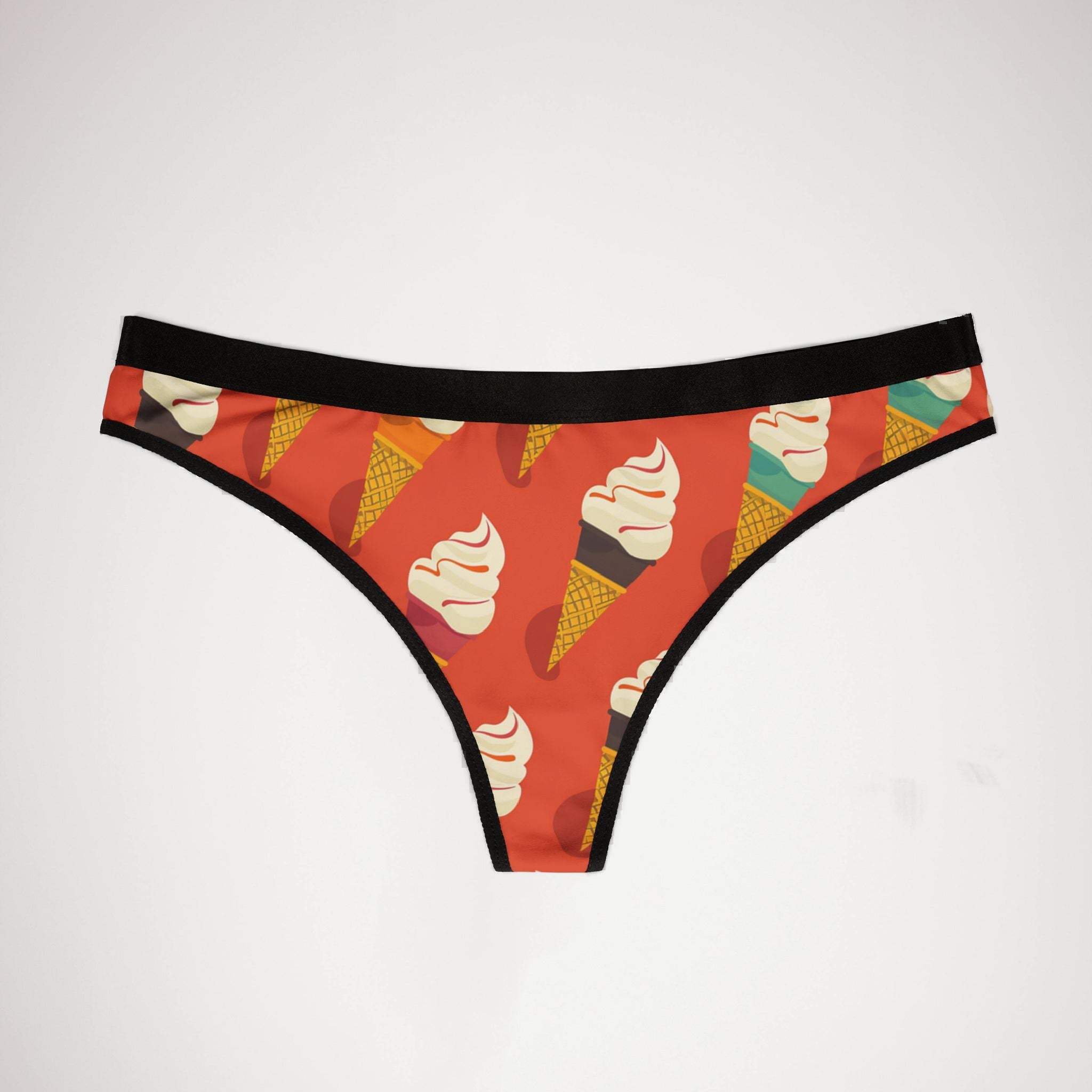 Women's thongs minimal ice cream