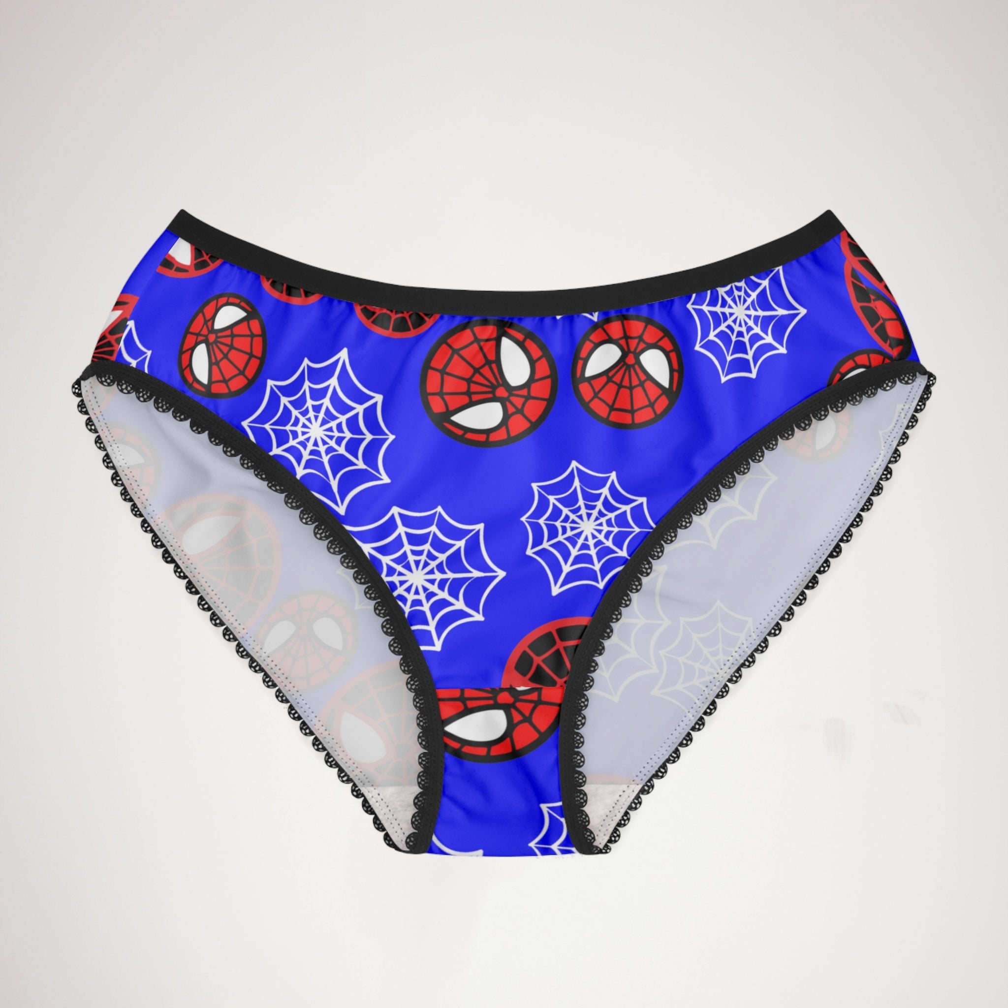 Women's briefs spider circle web blue