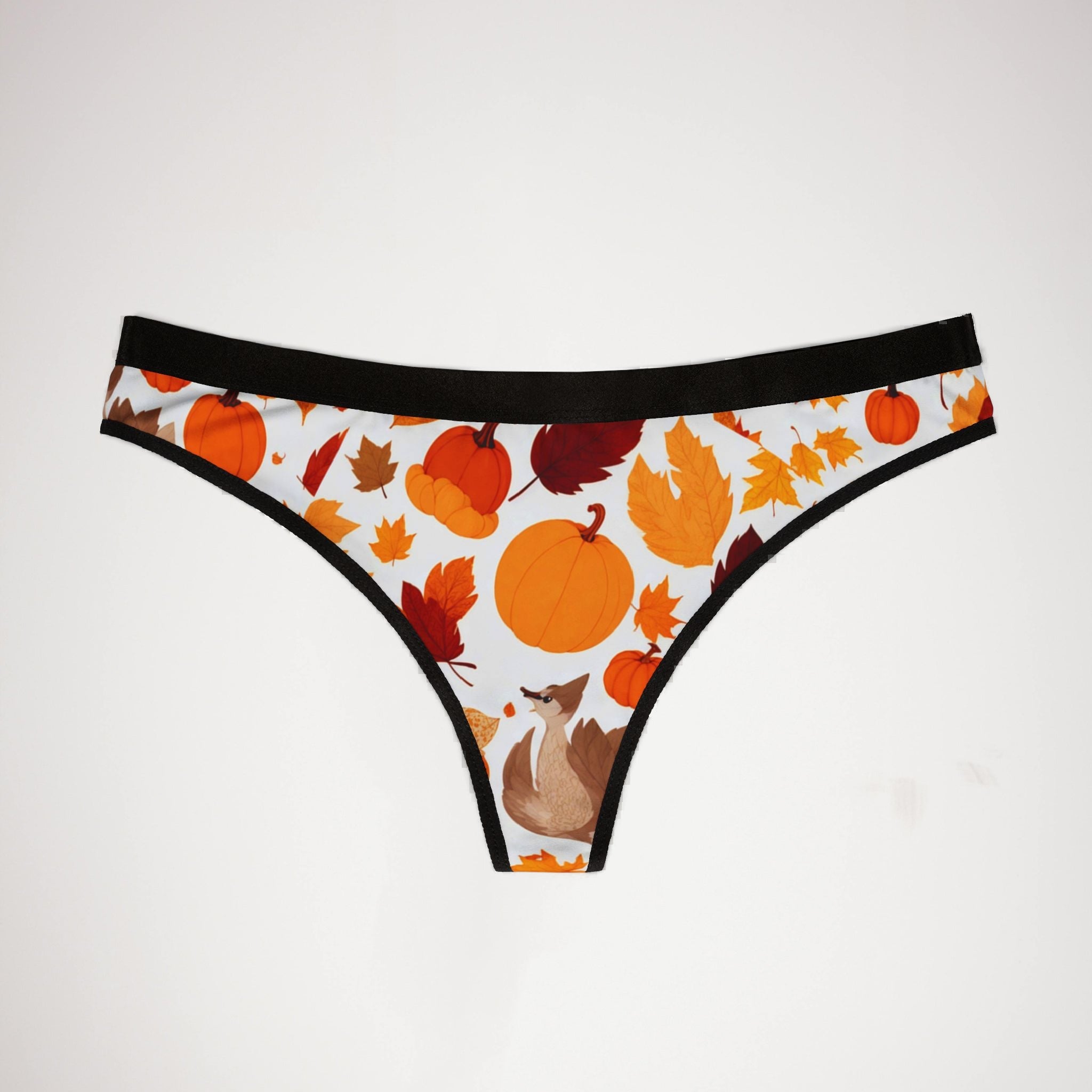 Women's thongs autumn leaves
