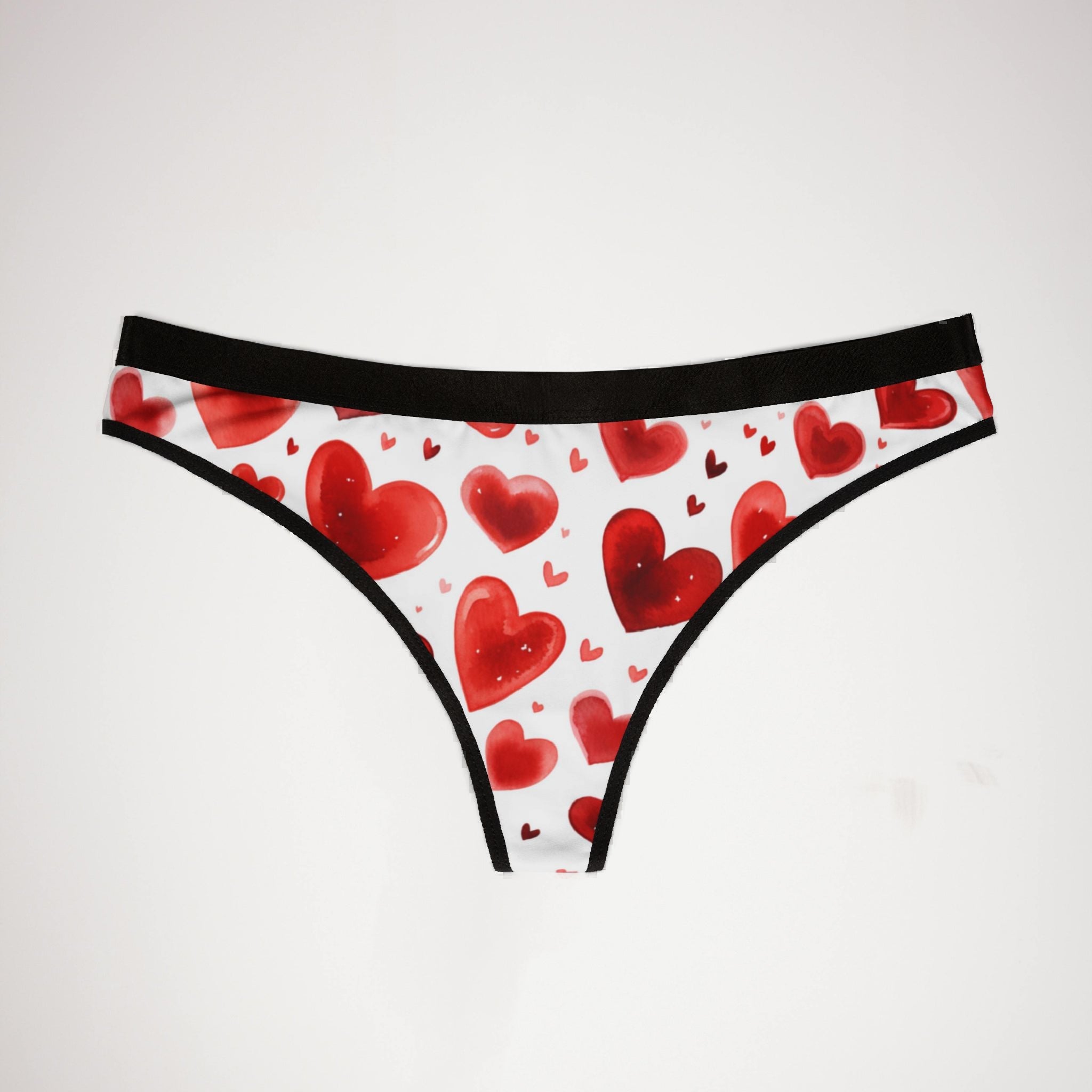 Women's thongs valentines day heart extra