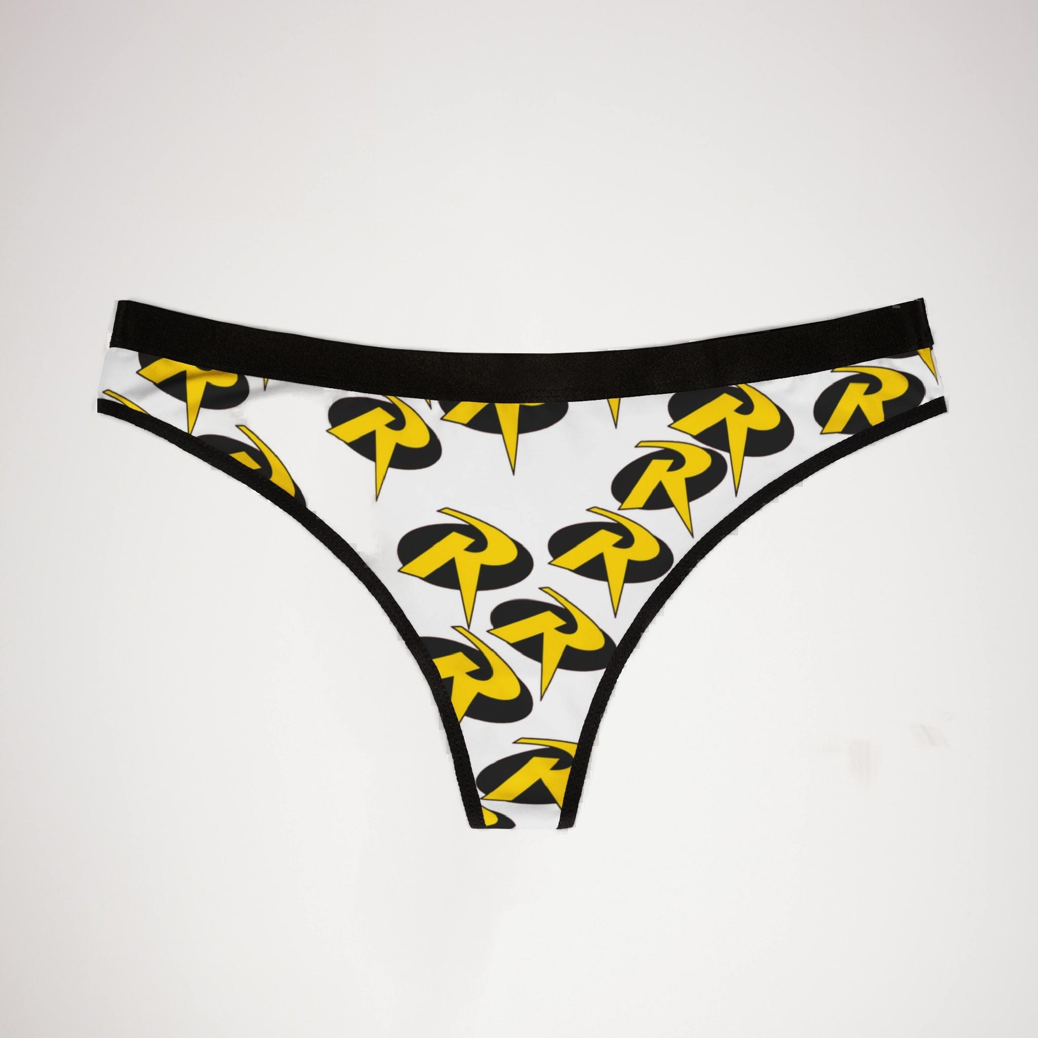 Women's thongs robin symbol white