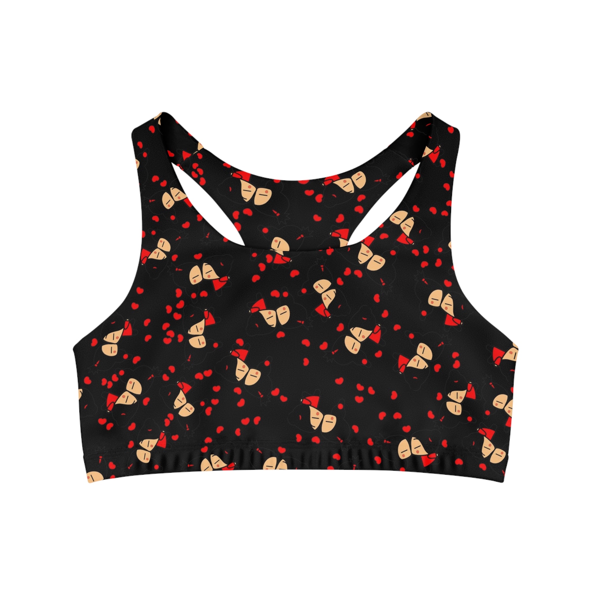 Sports bra pucca valentine kiss black