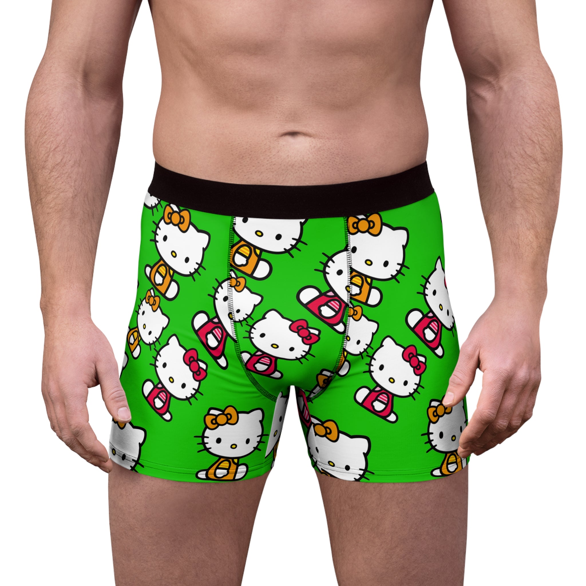 Men's boxer briefs kitty two colors green