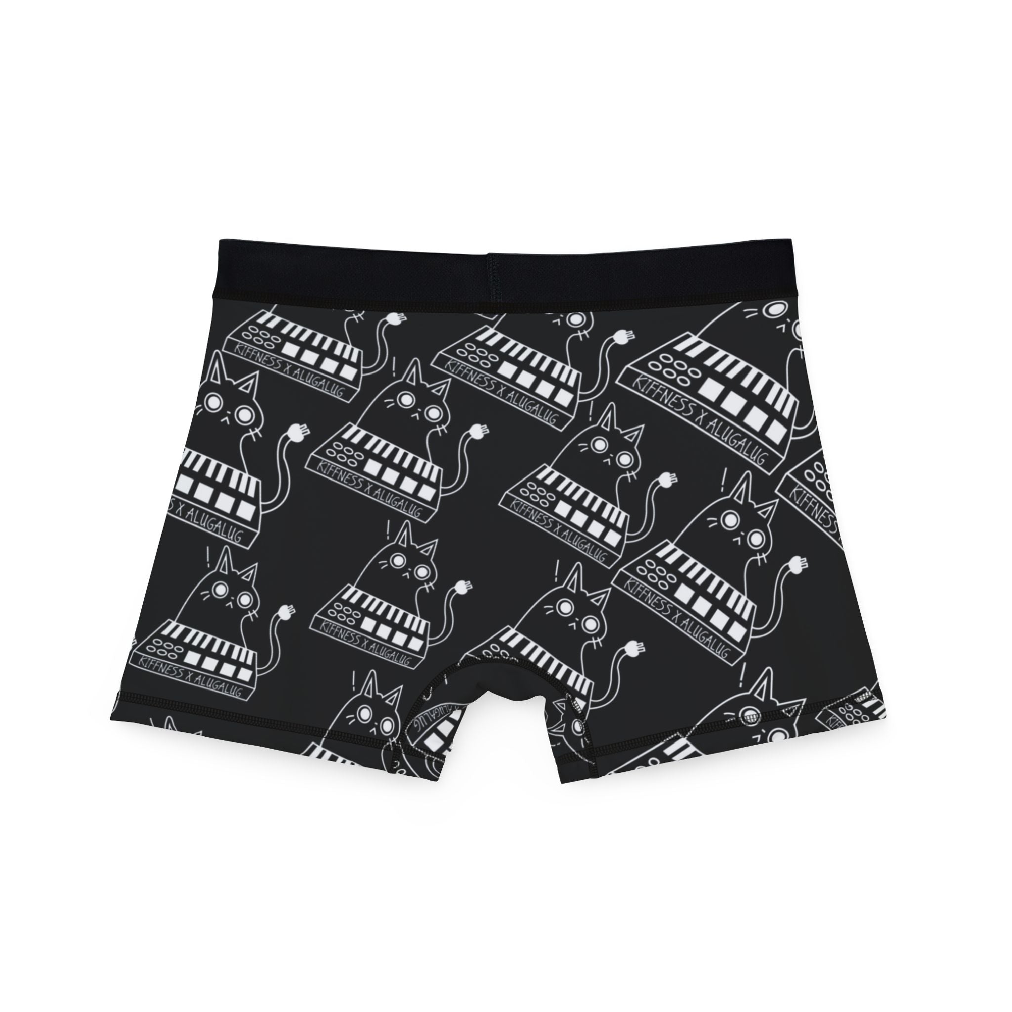 Men's boxers eating the cats meow meow the kiffness black