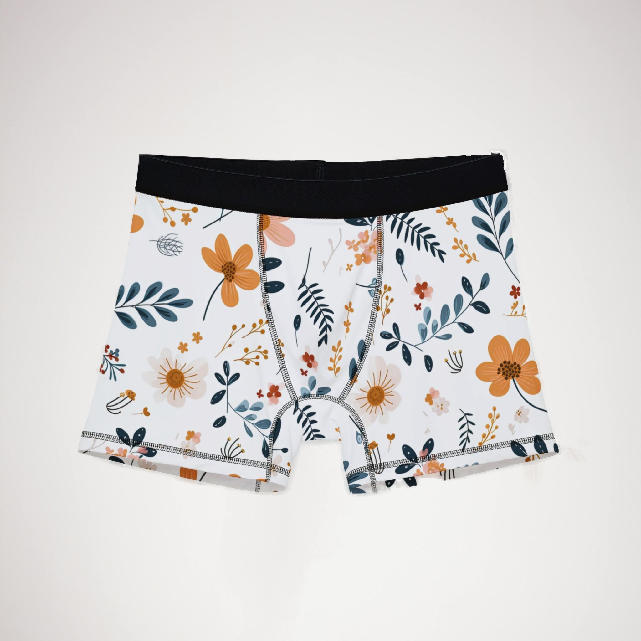Men's boxers minimal boho flowers