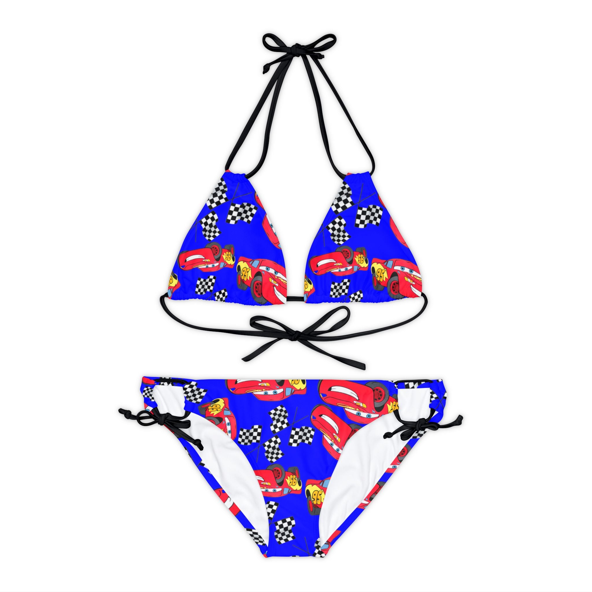 Strappy bikini set mcqueen flag blue