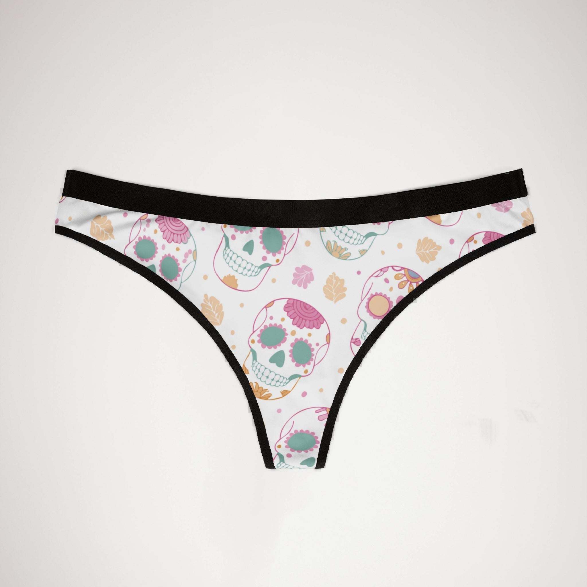 Women's thongs pink halloween