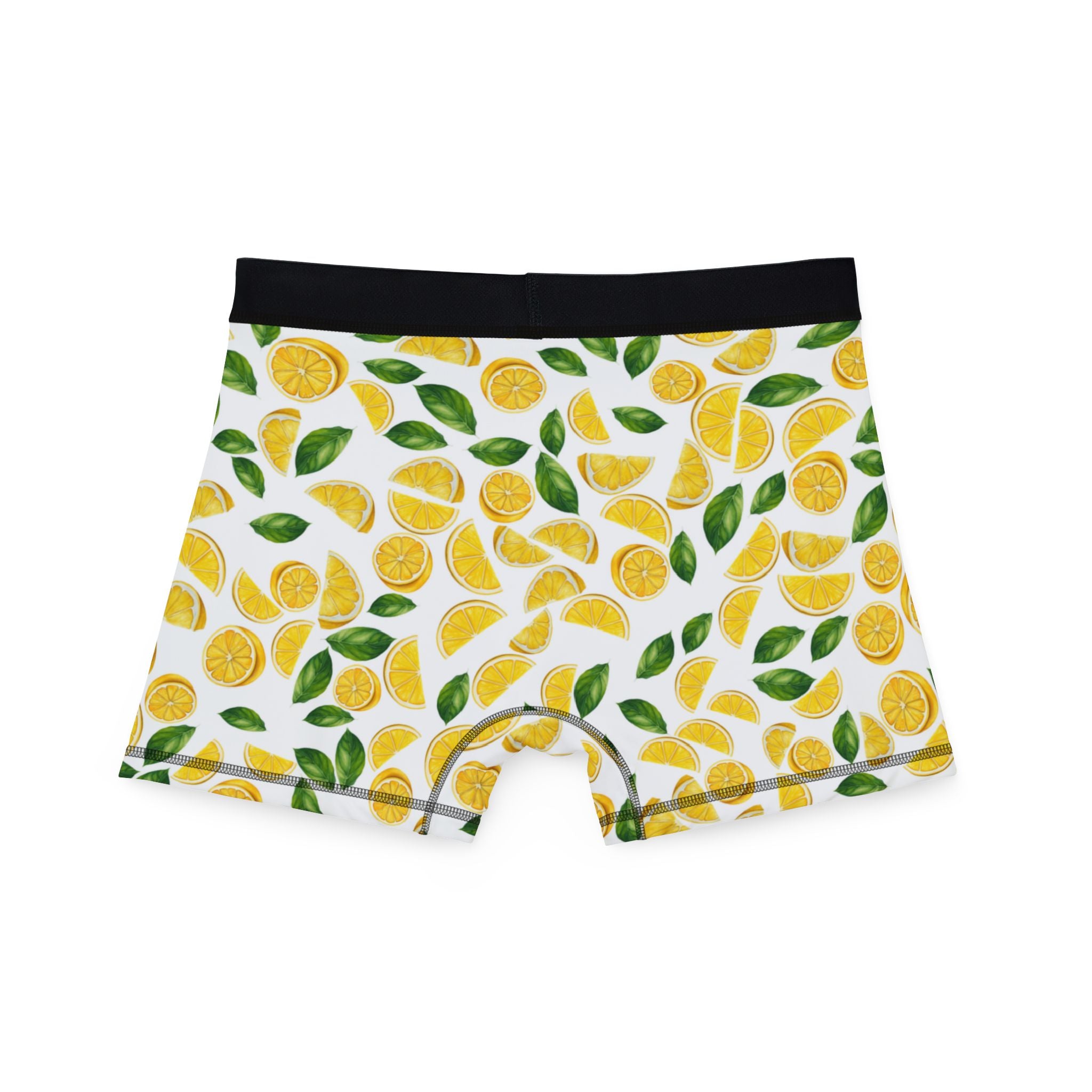 Men's boxers lemon and leaves white