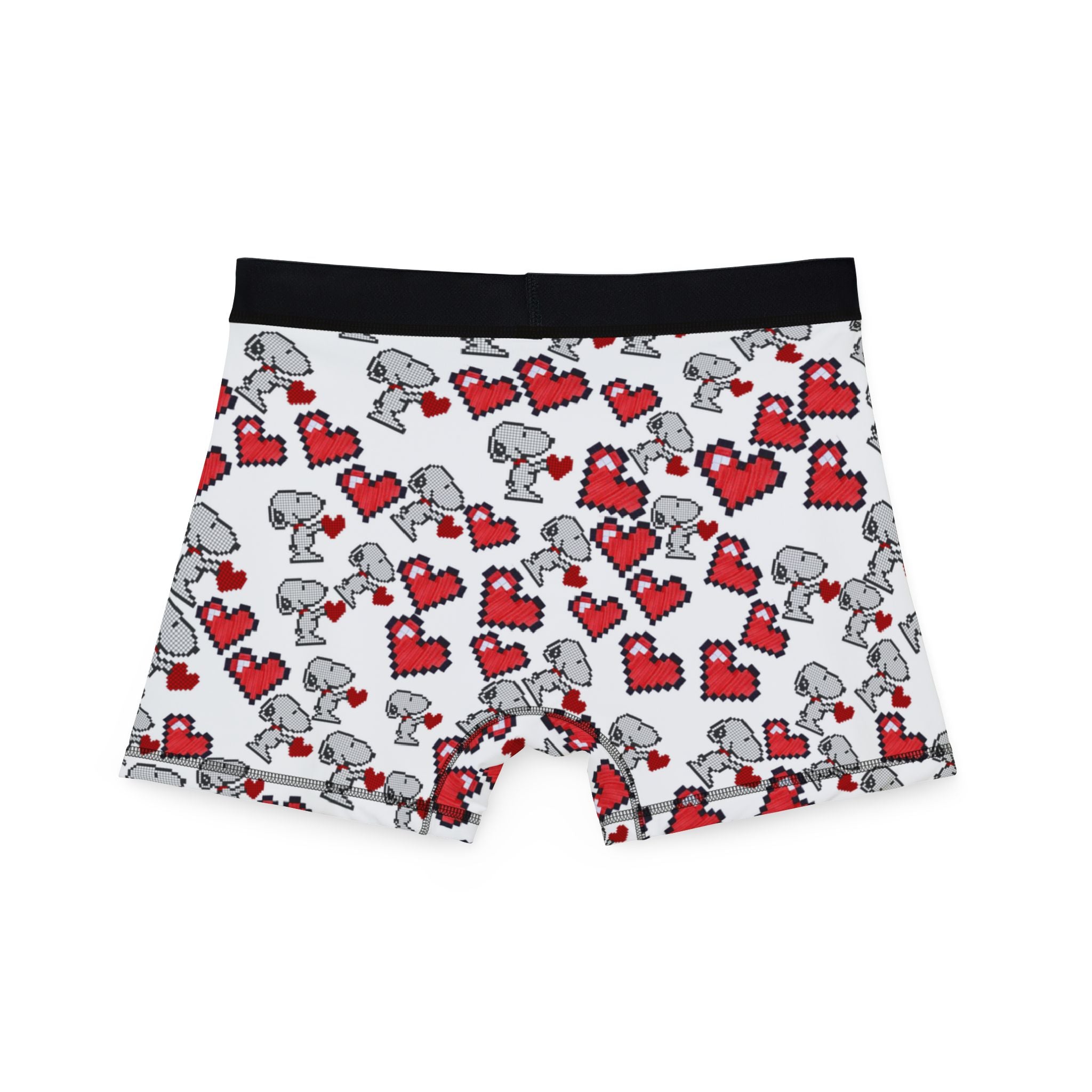 Men's boxers snoopy hearts valentine white