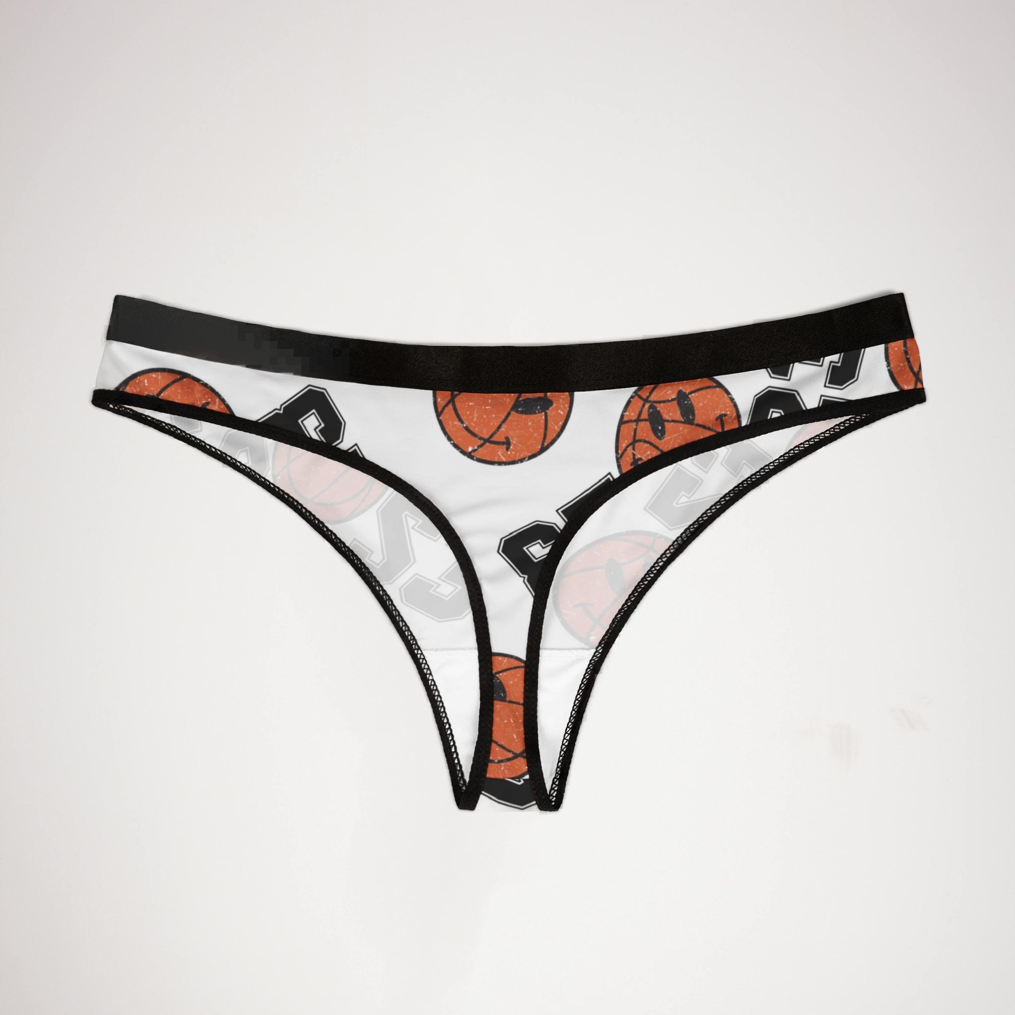 Women's thongs number   basketball white