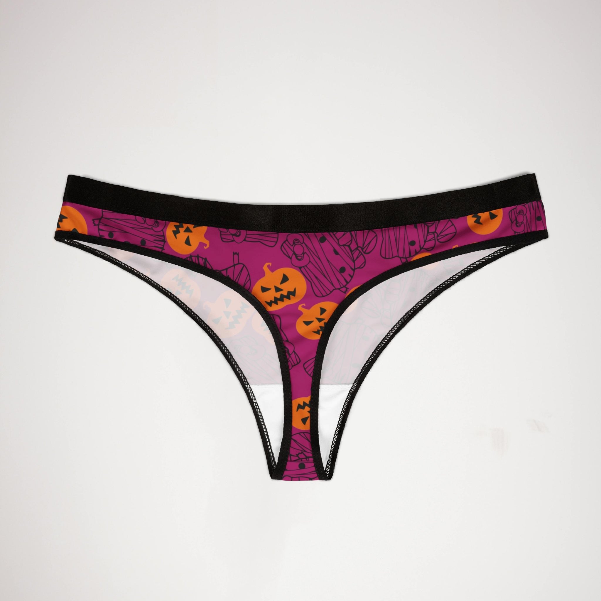 Women's thongs mummy kitty pumpkin pink