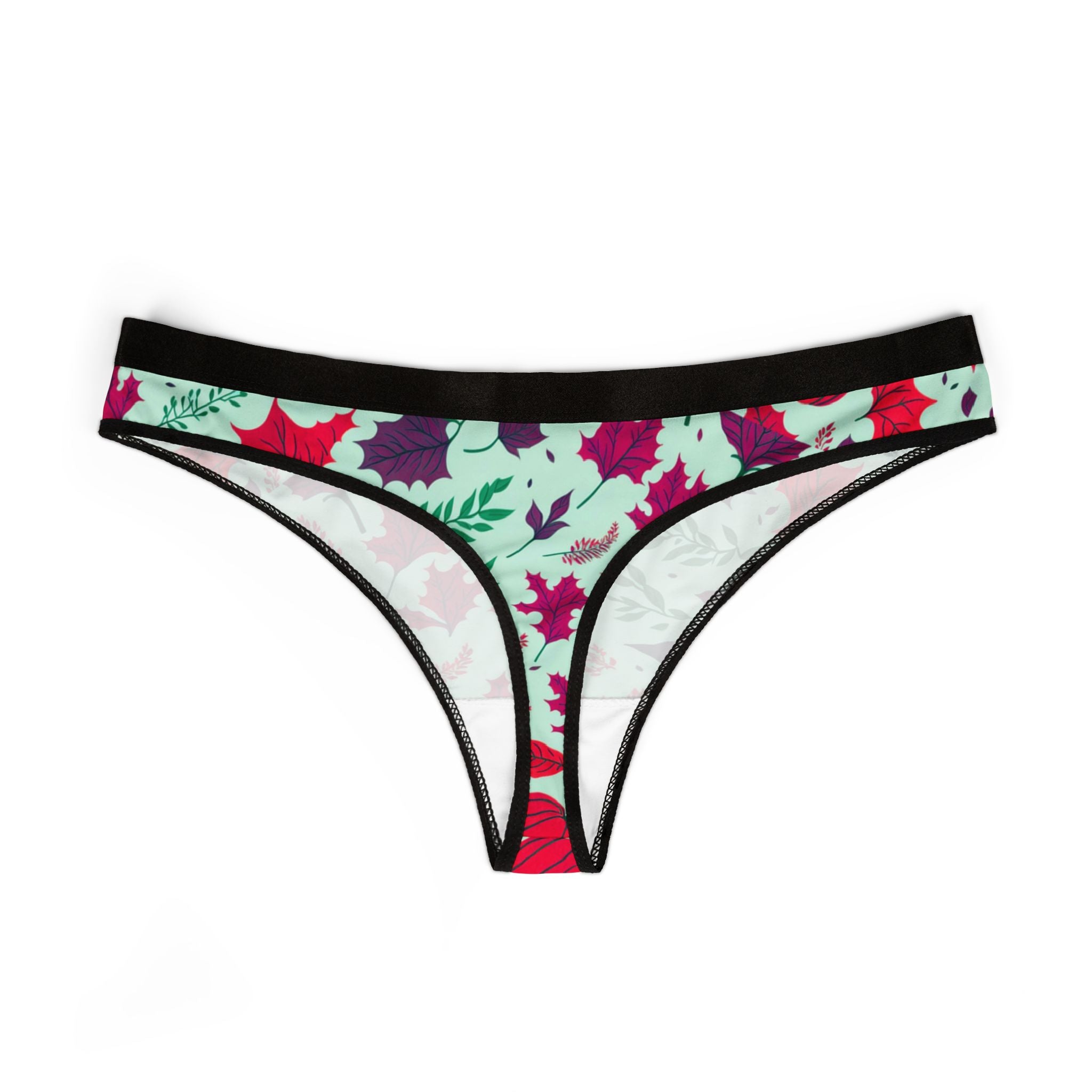 Women's thongs autumn leaves