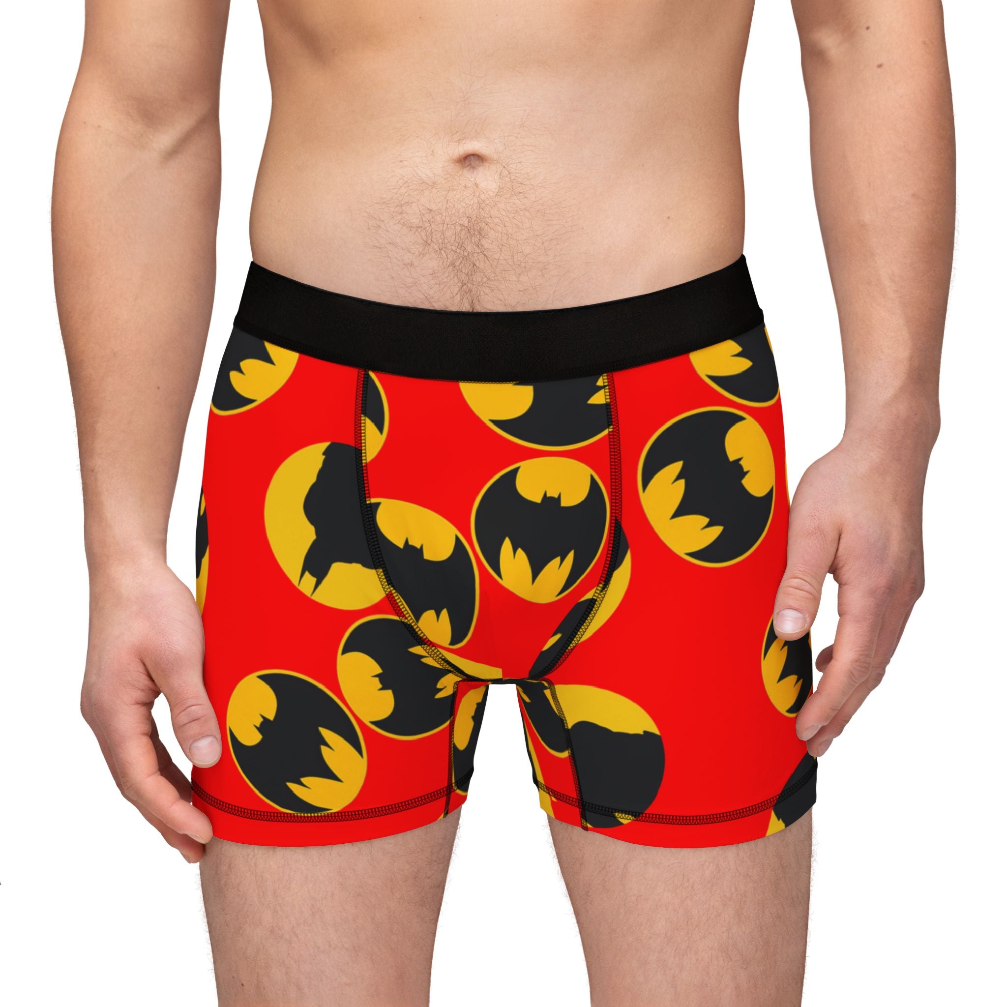 Men's boxers batman circle red