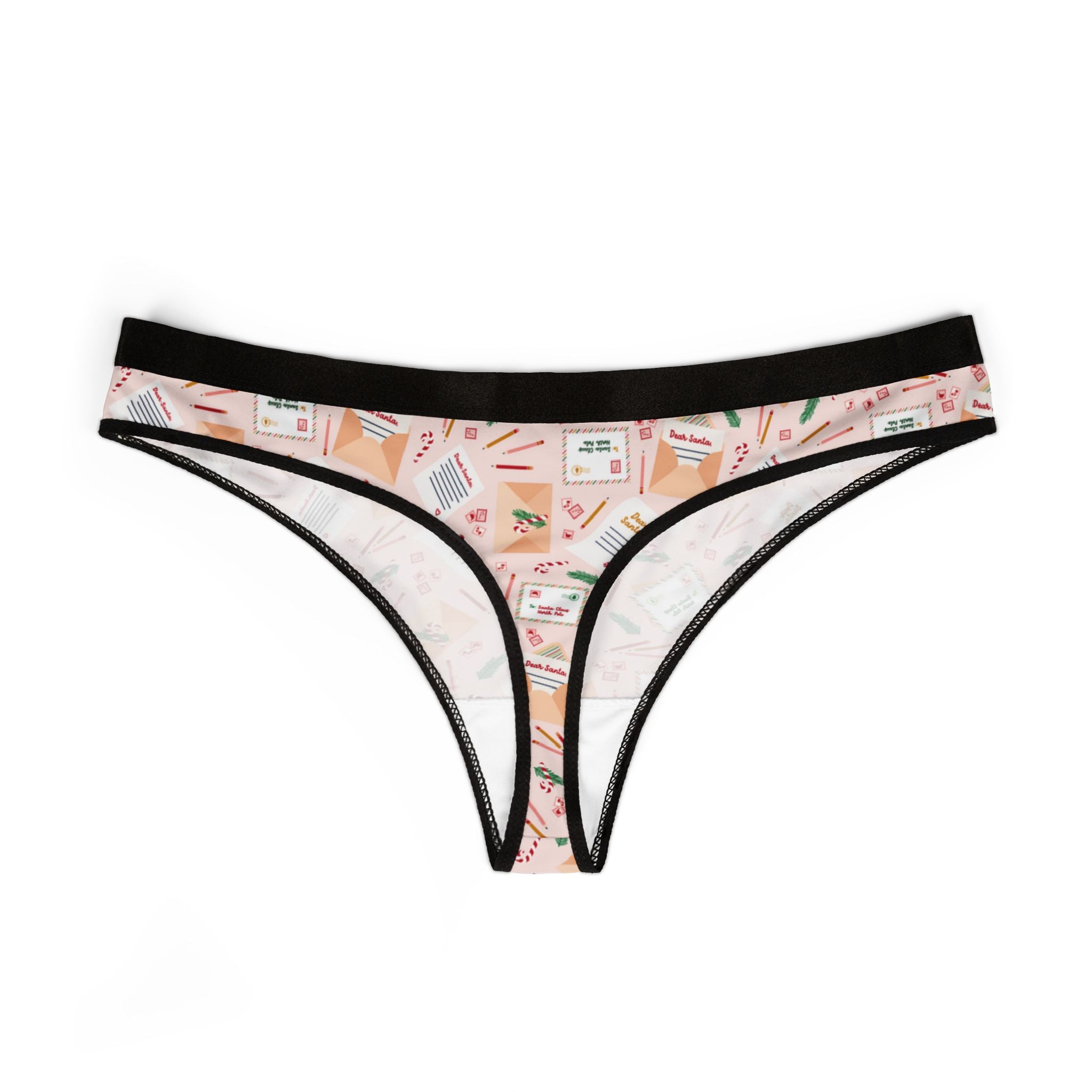 Women's thongs letters to santa christmas
