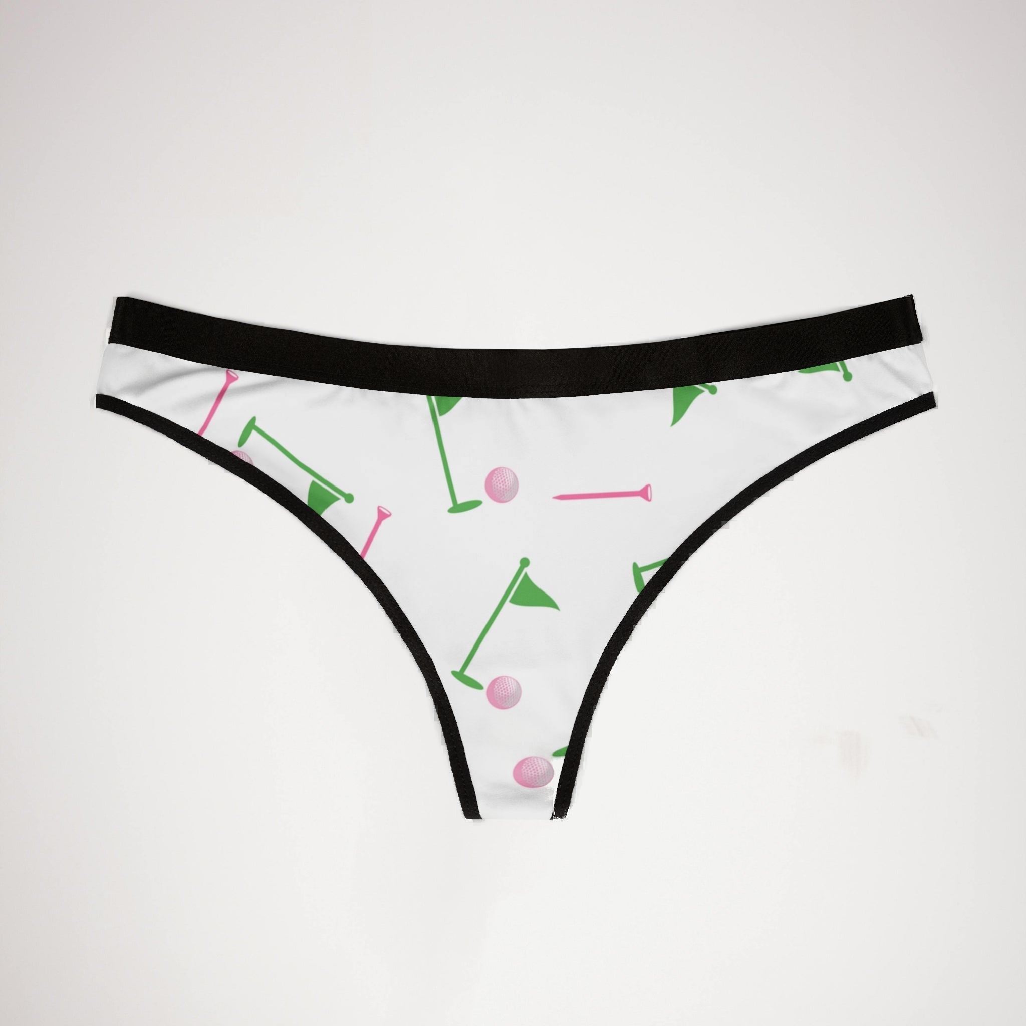 Women's thongs pink golf