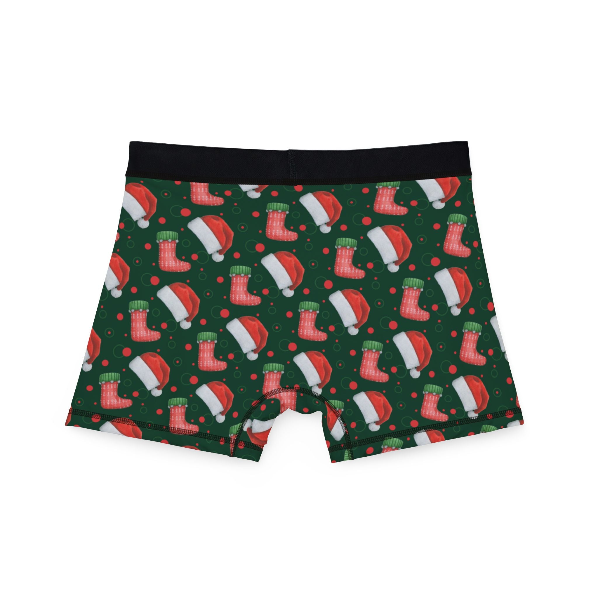 Men's boxers green christmas santa