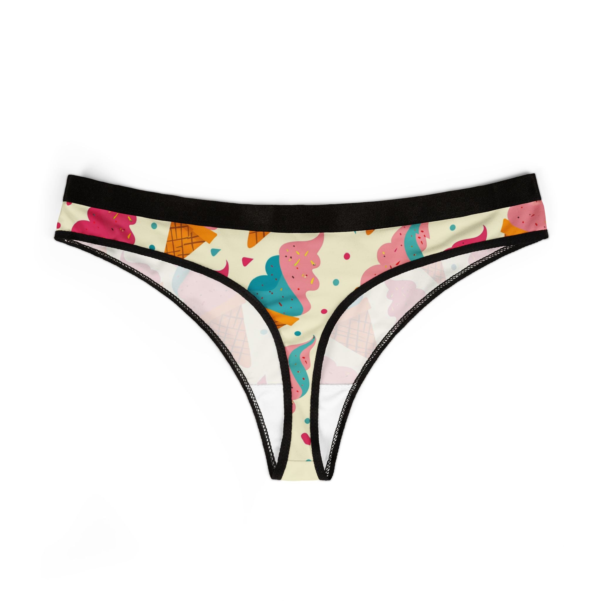 Women's thongs minimal ice cream
