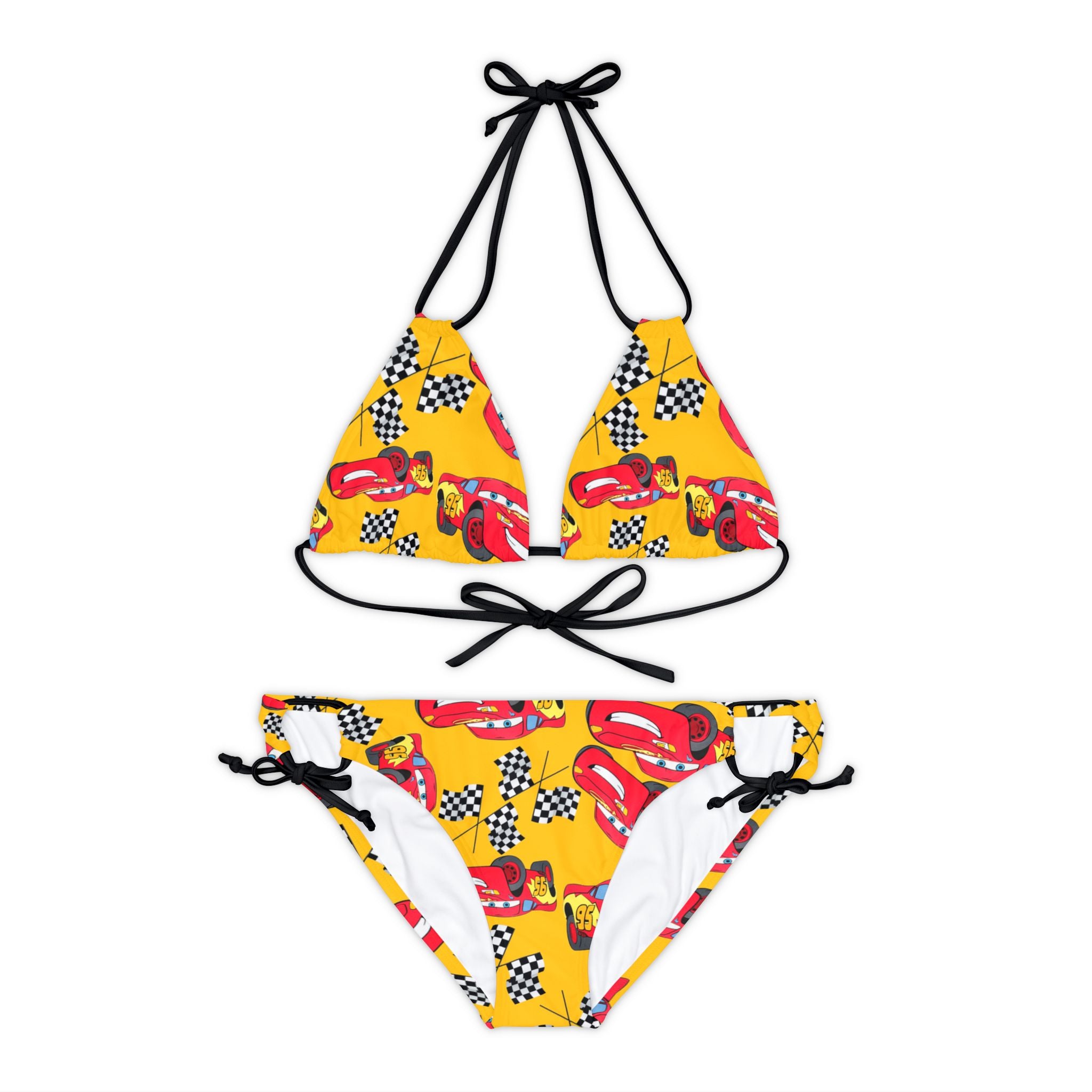 Strappy bikini set mcqueen flag orange