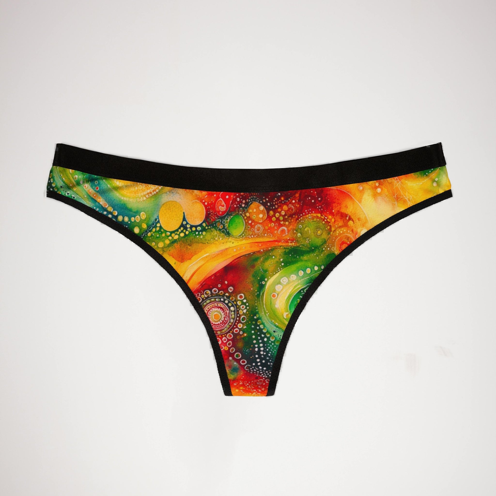 Women's thongs watercolor abstract