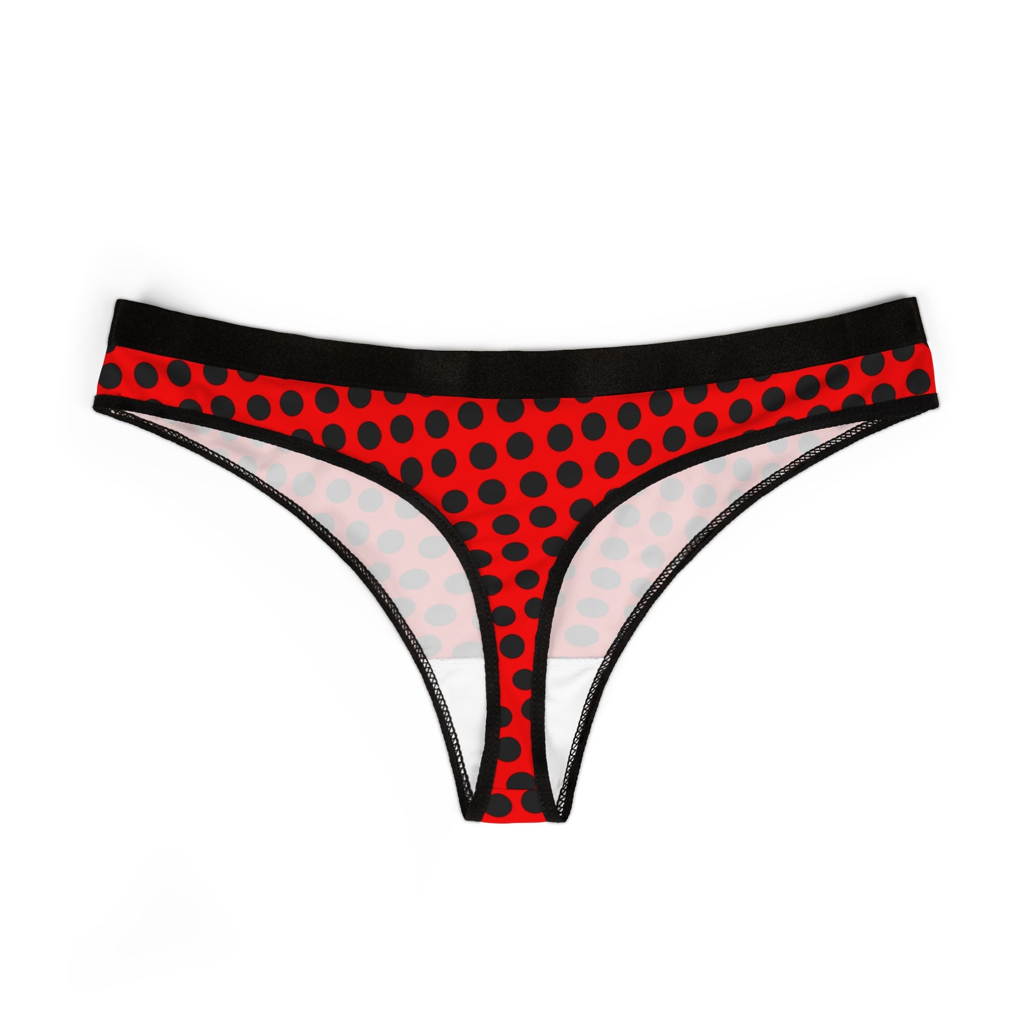 Women's thongs ladybug seamless
