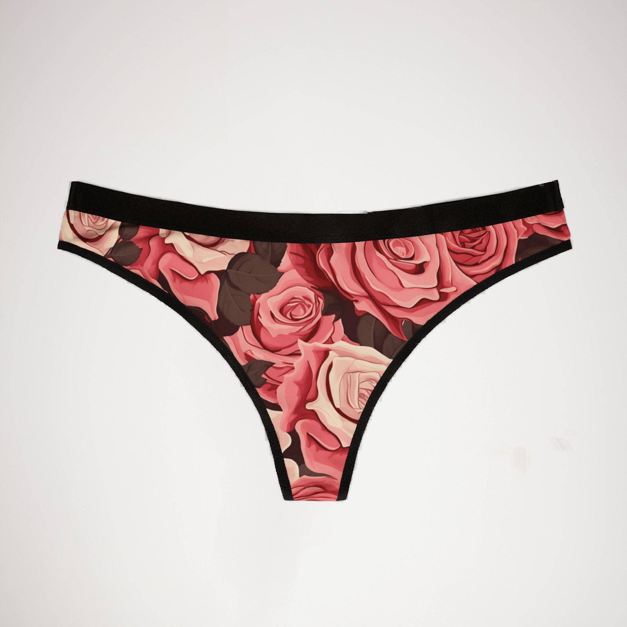 Women's thongs pink valentine